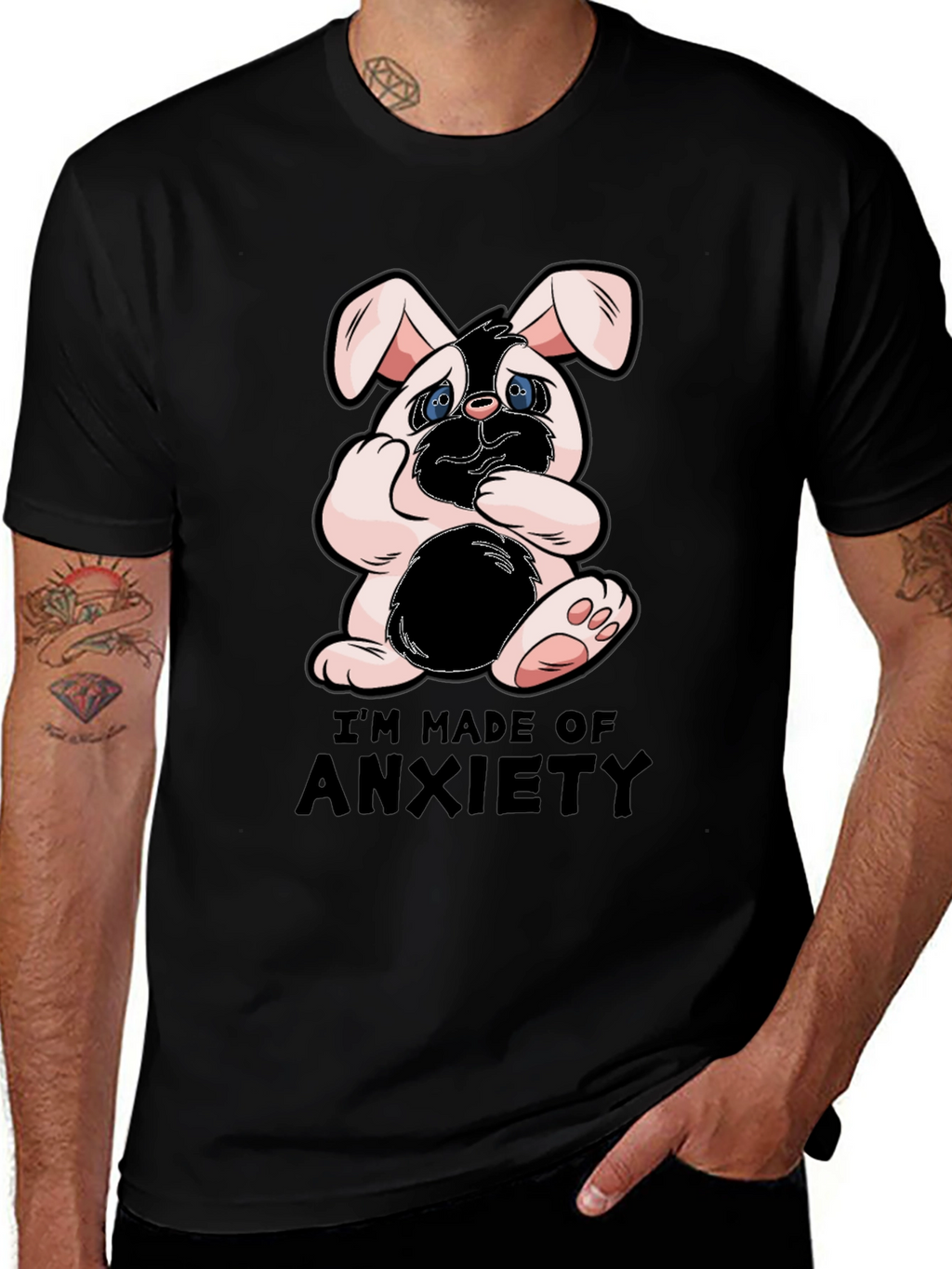 Anxiety Bunny Graphic T-Shirt