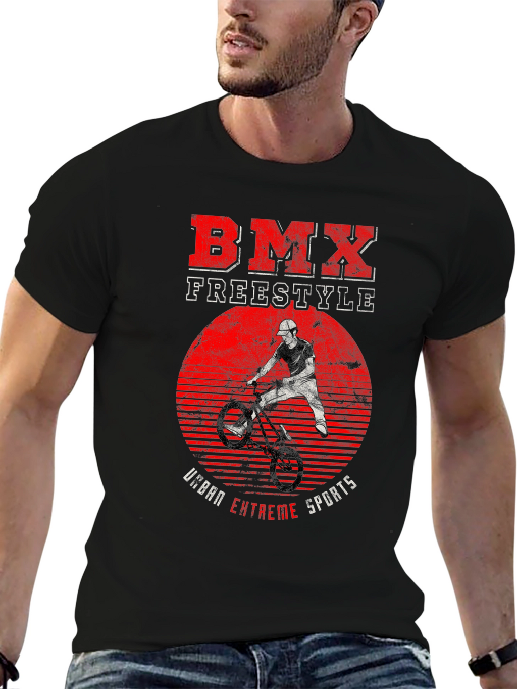 BMX Freestyle Urban Extreme Sports Graphic T-Shirt