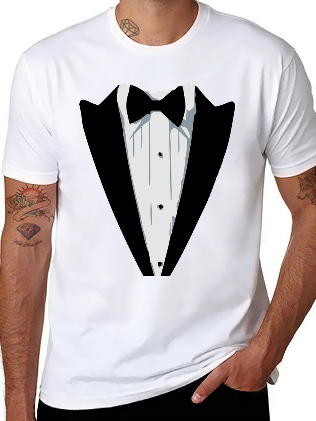 Tuxedo Graphic T-Shirt - Novelty Formal Wear Tee