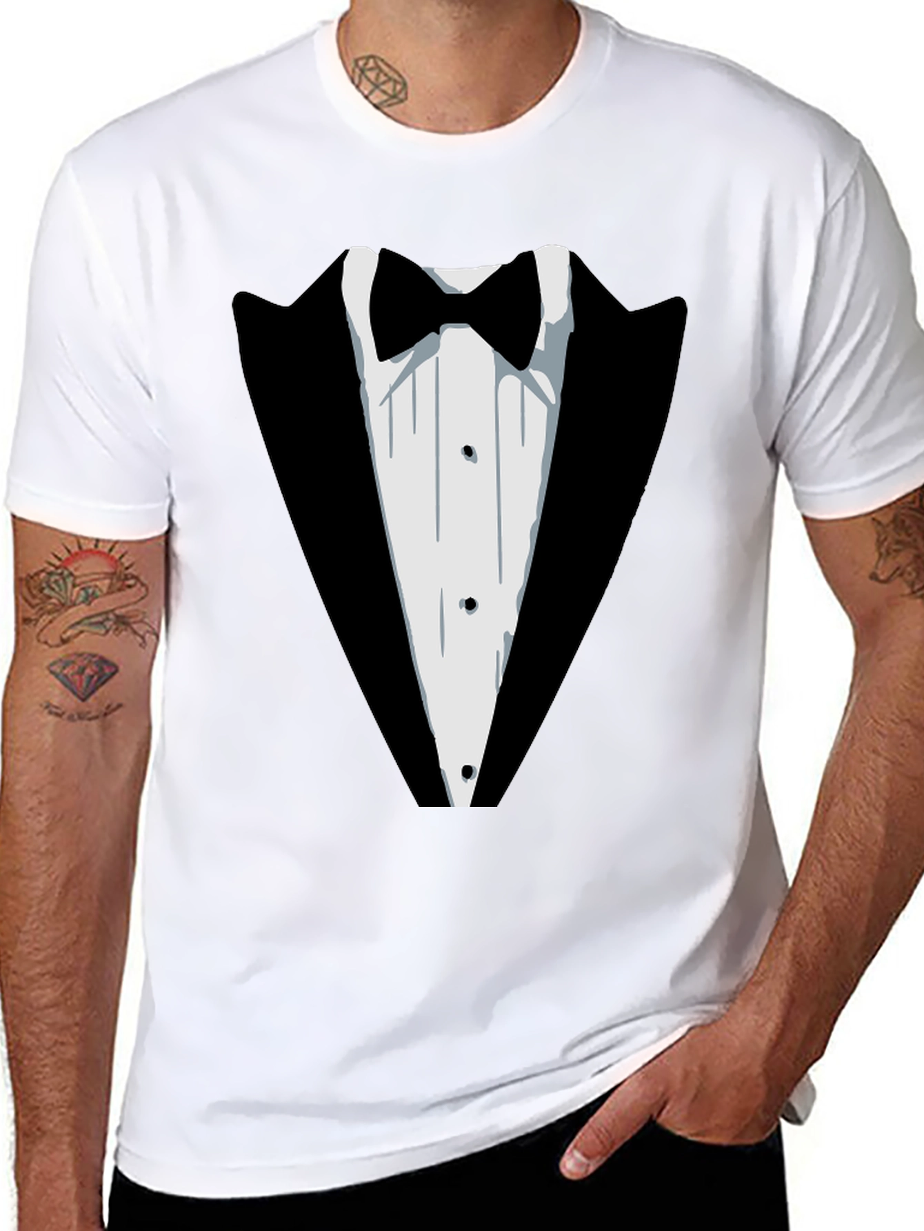 Tuxedo Graphic T-Shirt - Novelty Formal Wear Tee