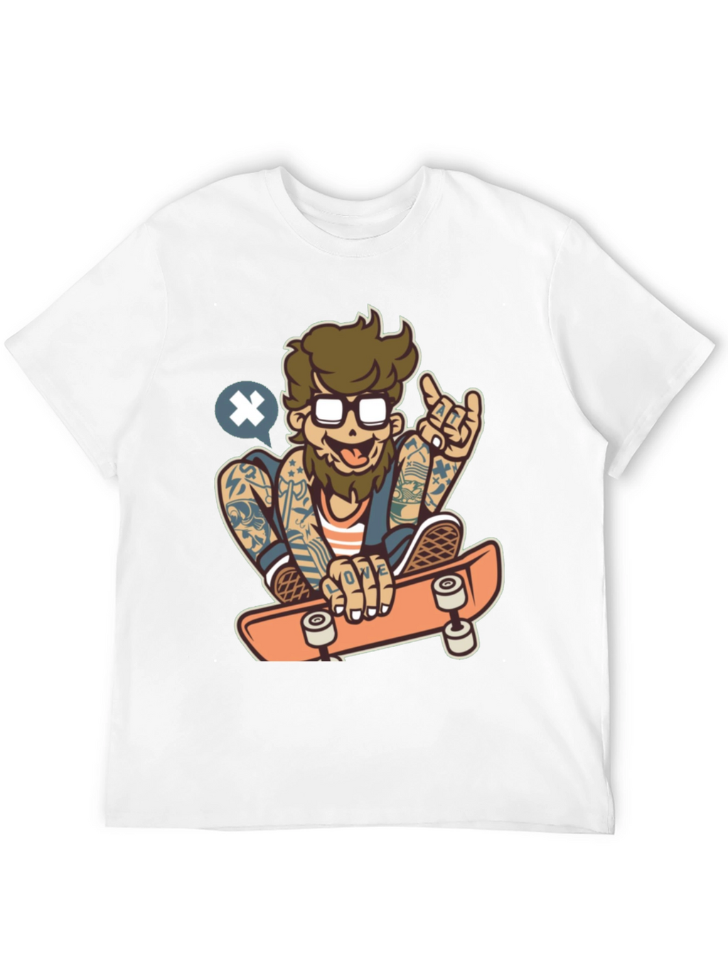 Skater Dude Graphic Tee - Black