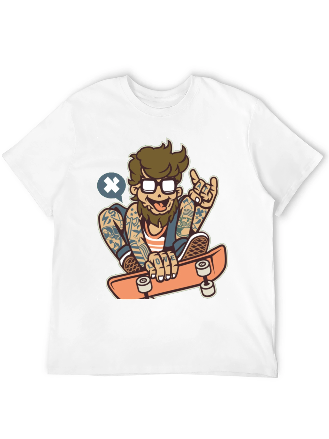 Skater Dude Graphic Tee - Black