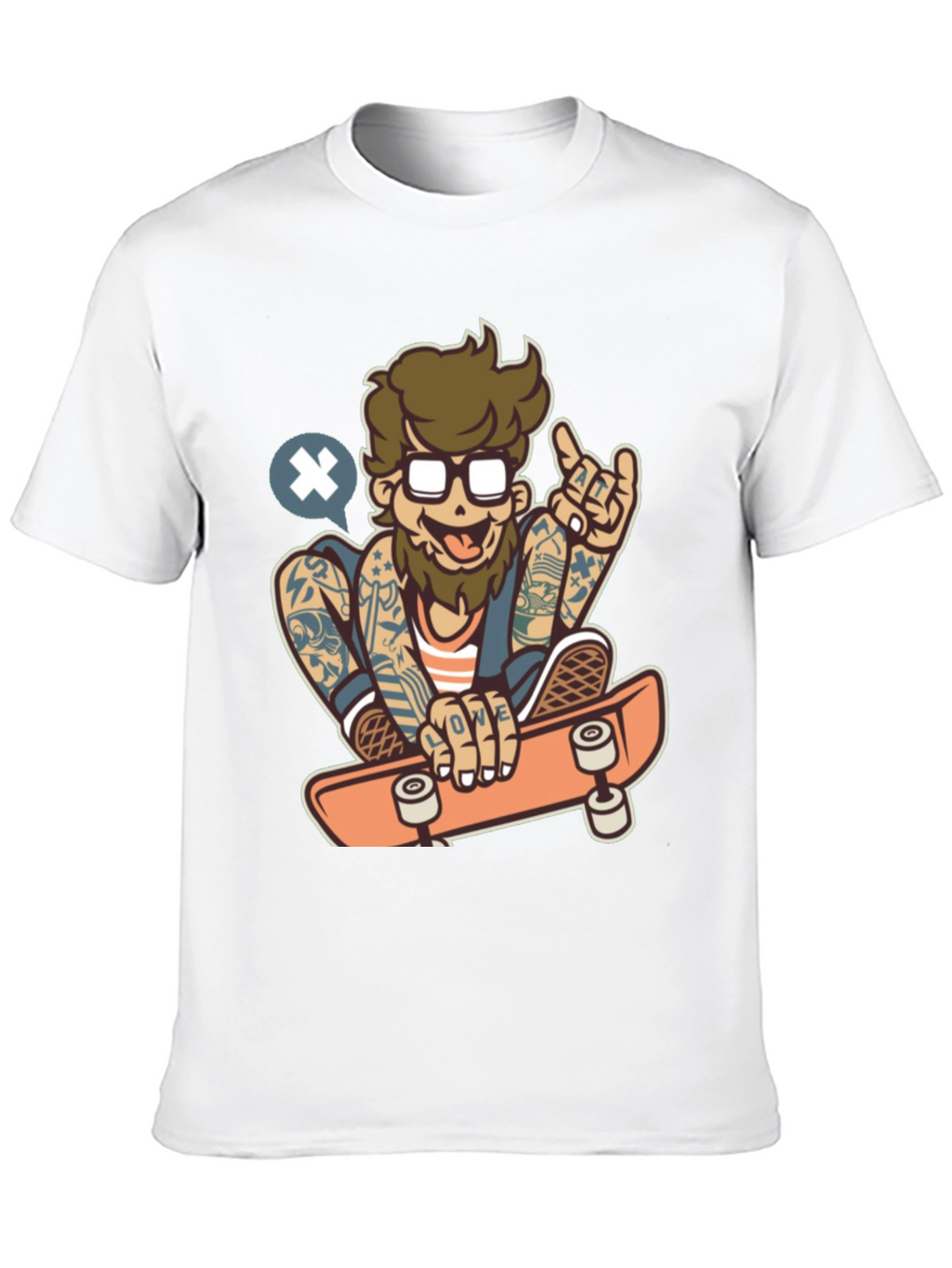 Skater Dude Graphic Tee - Black