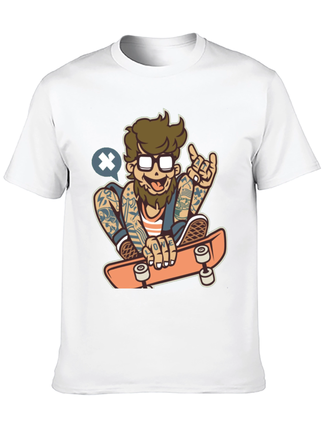 Skater Dude Graphic Tee - Black