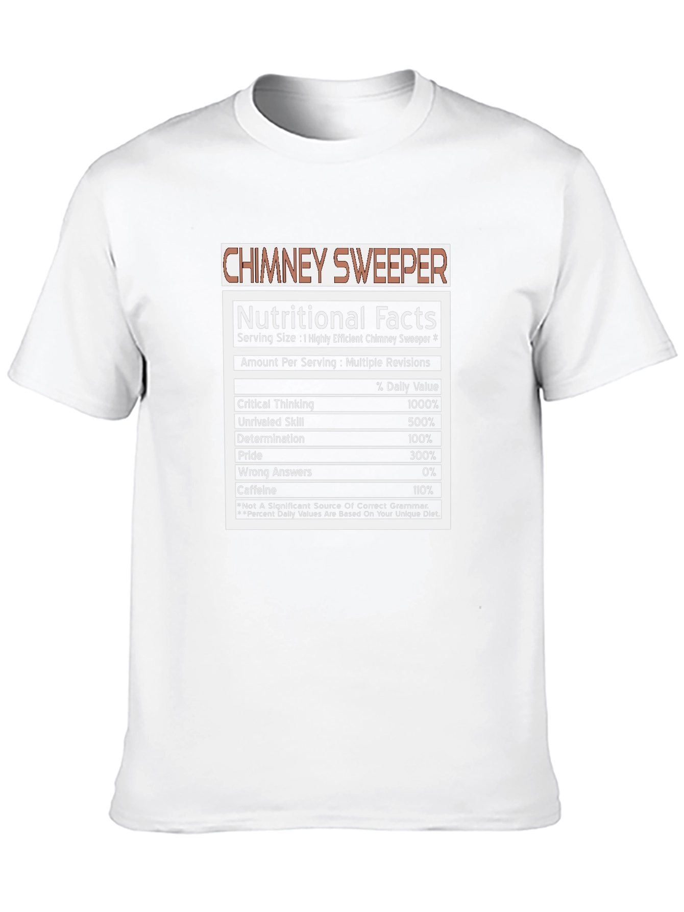 Chimney Sweeper Nutritional Facts T-Shirt