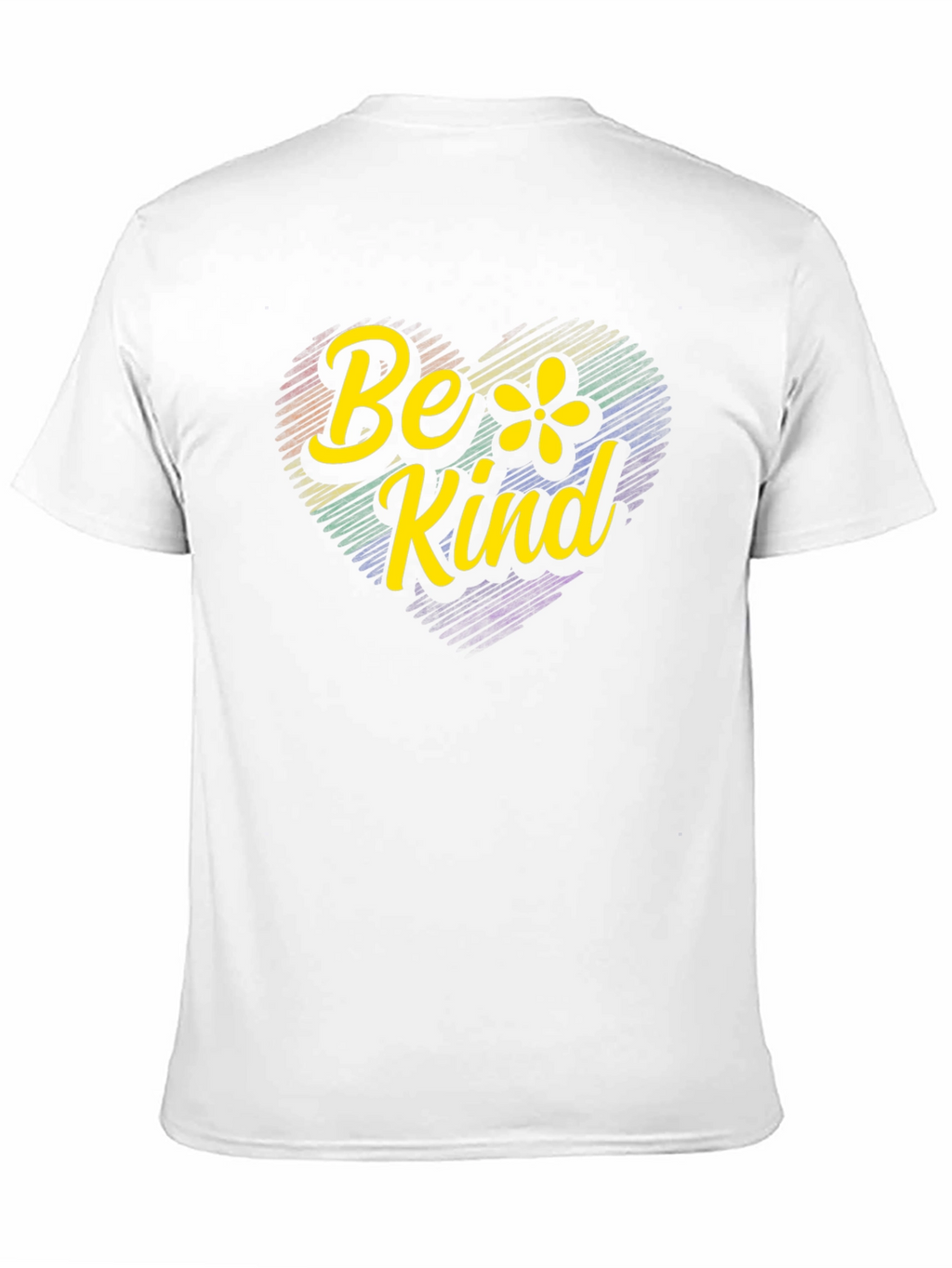 Be Kind Rainbow Heart Graphic T-Shirt