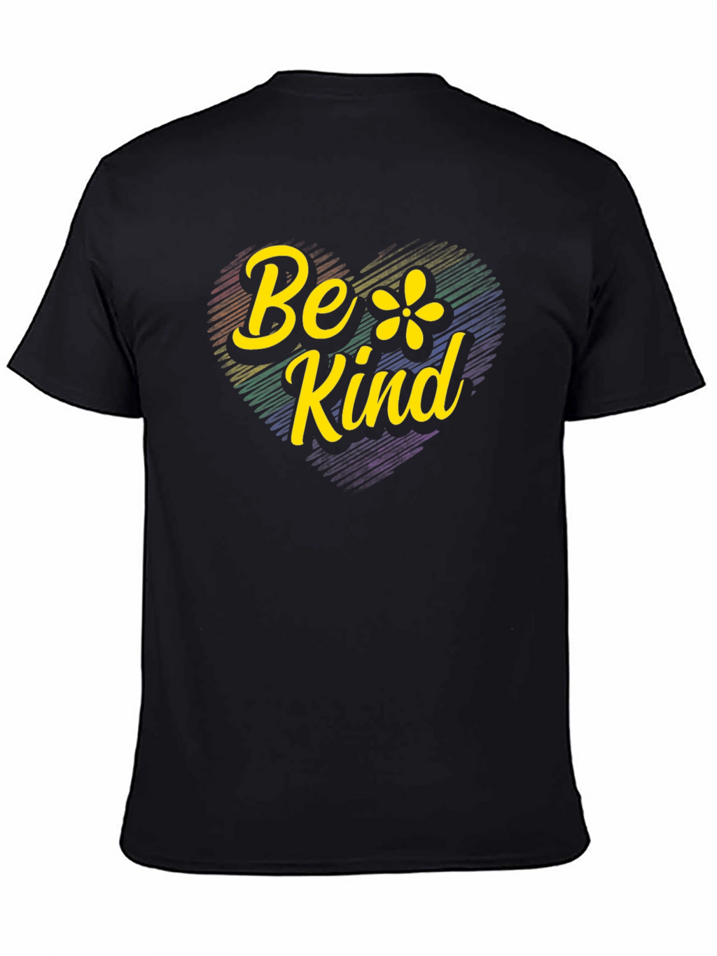 Be Kind Rainbow Heart Graphic T-Shirt