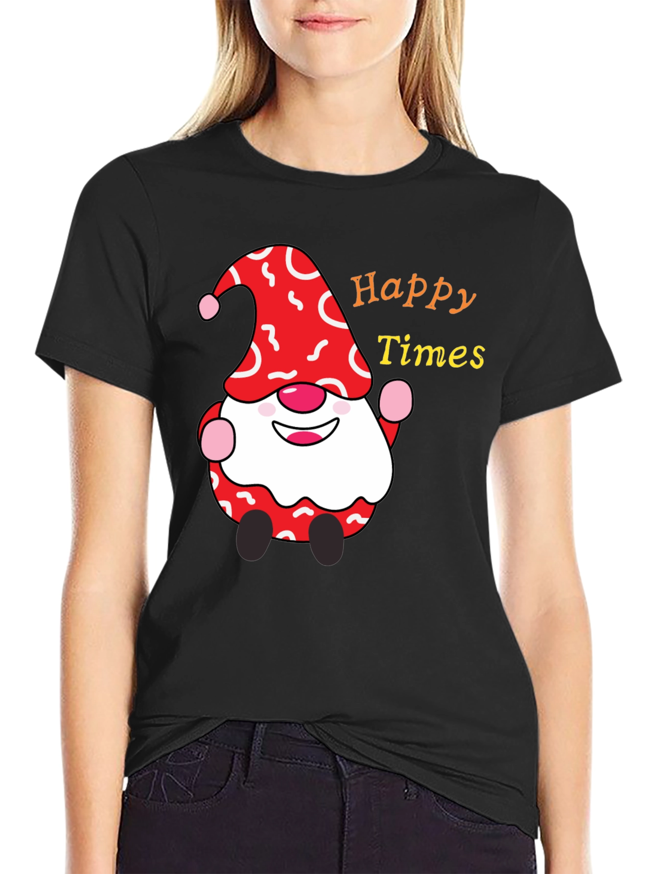 Happy Times Gnome T-Shirt - Festive Holiday Apparel