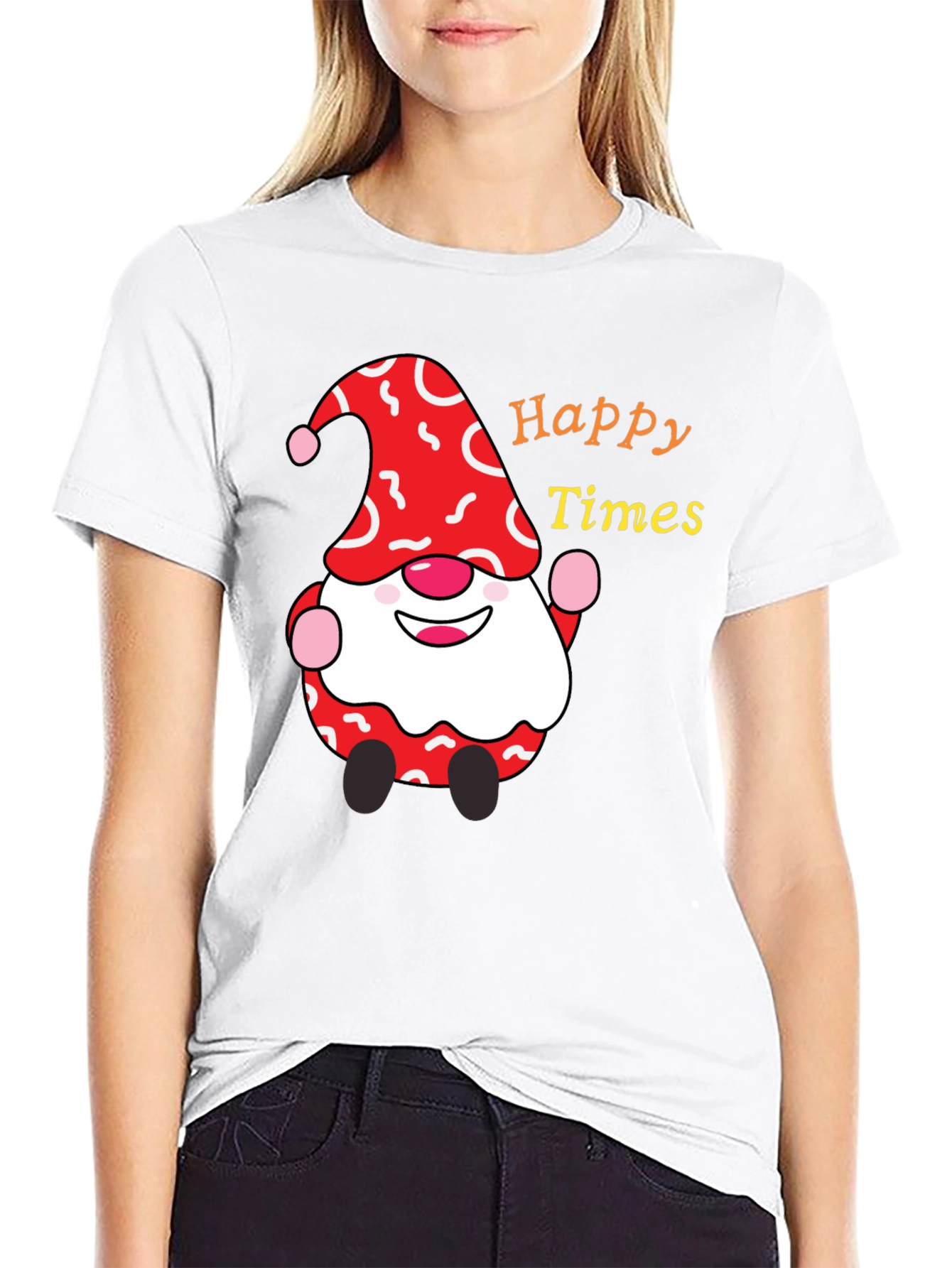 Happy Times Gnome T-Shirt - Festive Holiday Apparel