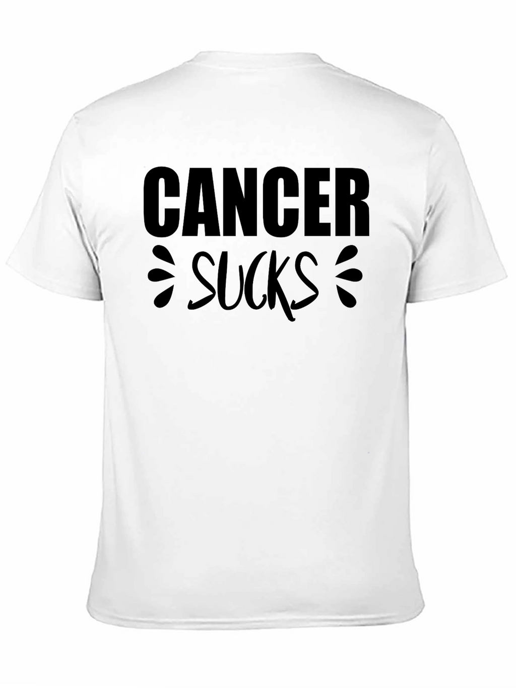 Cancer Sucks Black Graphic T-Shirt