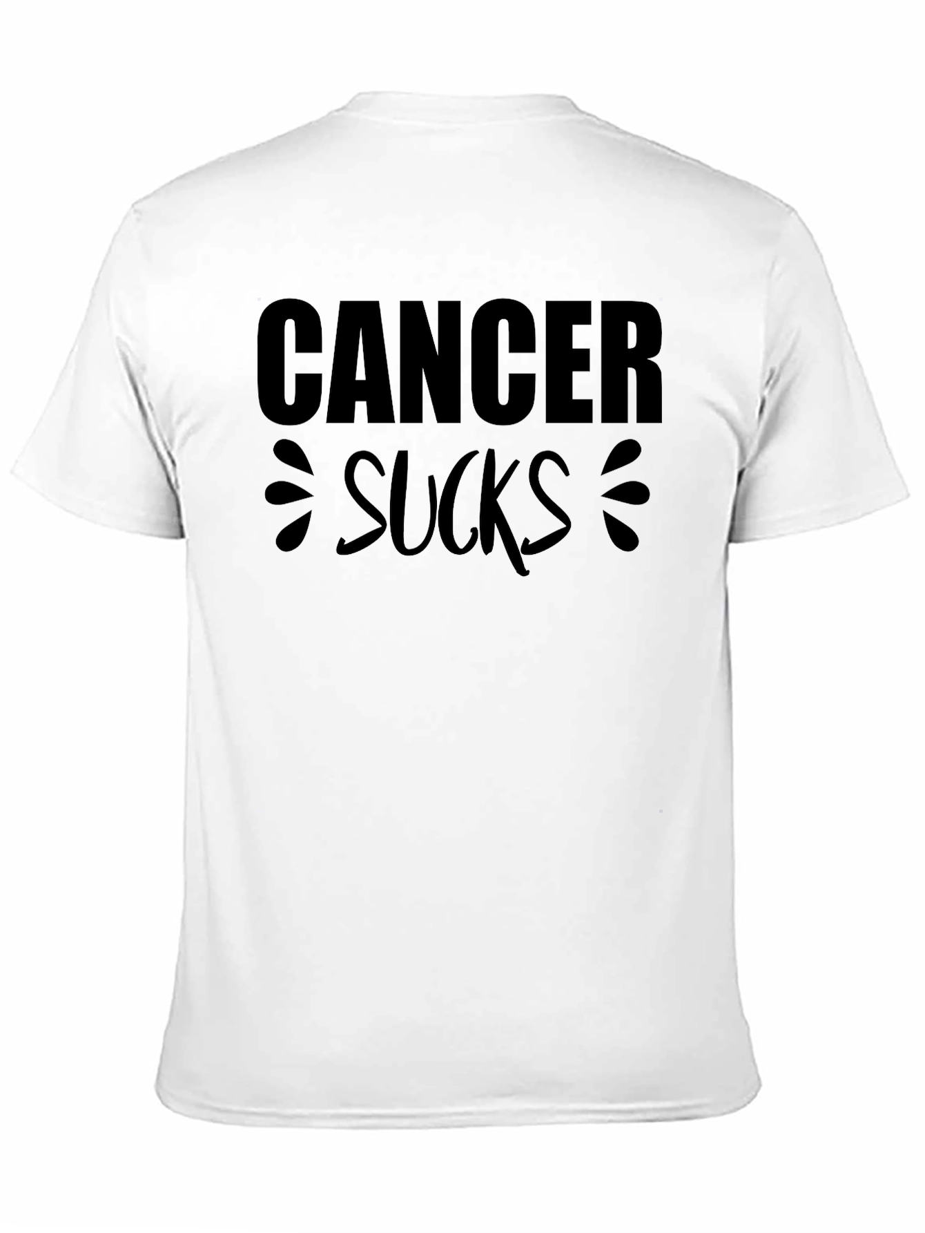 Cancer Sucks Black Graphic T-Shirt