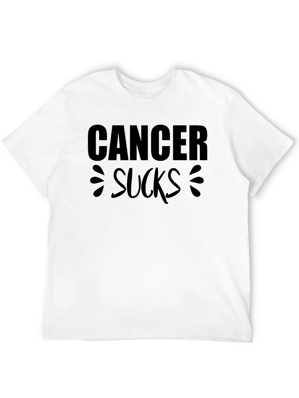 Cancer Sucks Black Graphic T-Shirt