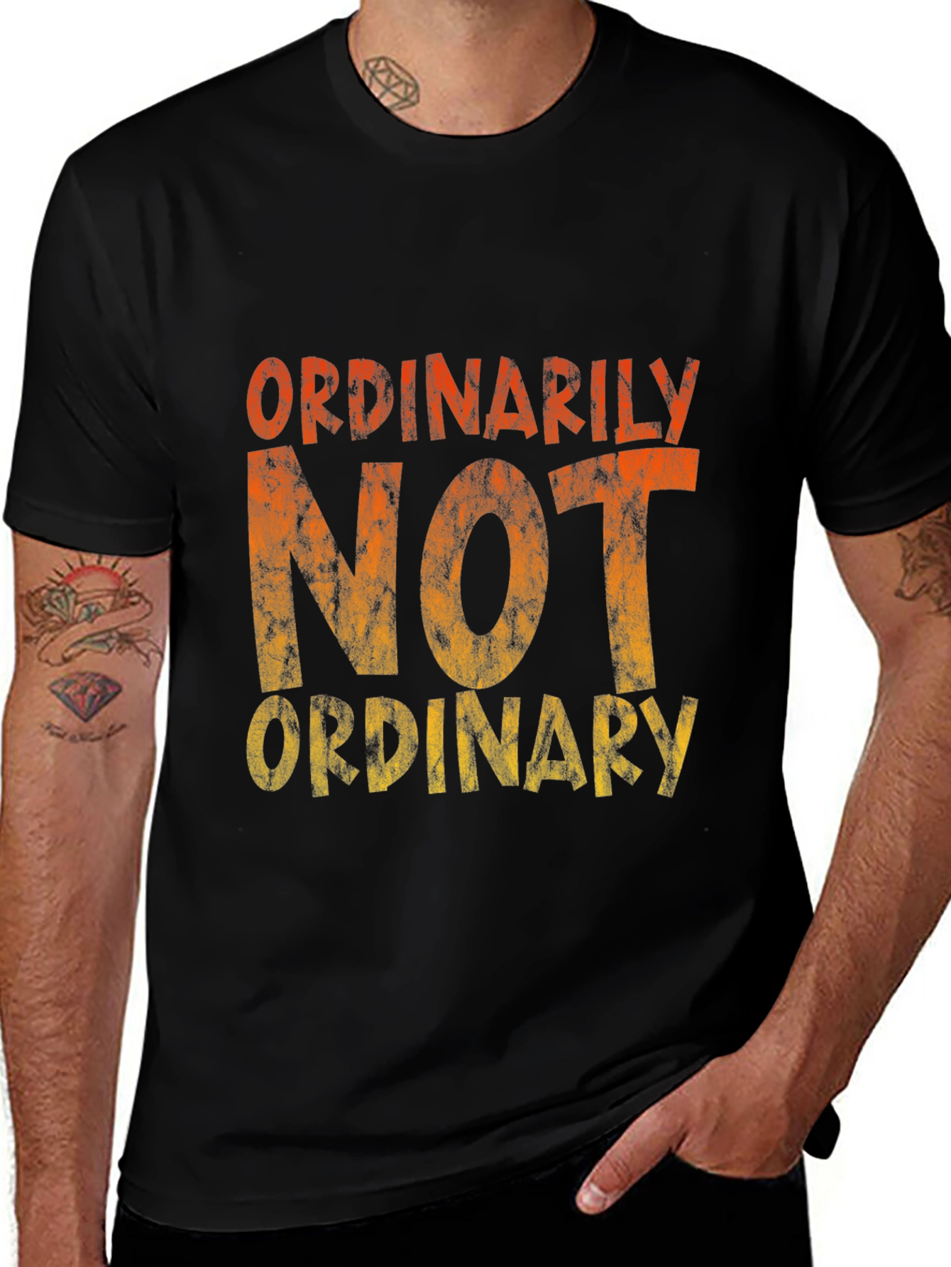 Not Ordinary Graphic Tee - Mens Black T-Shirt