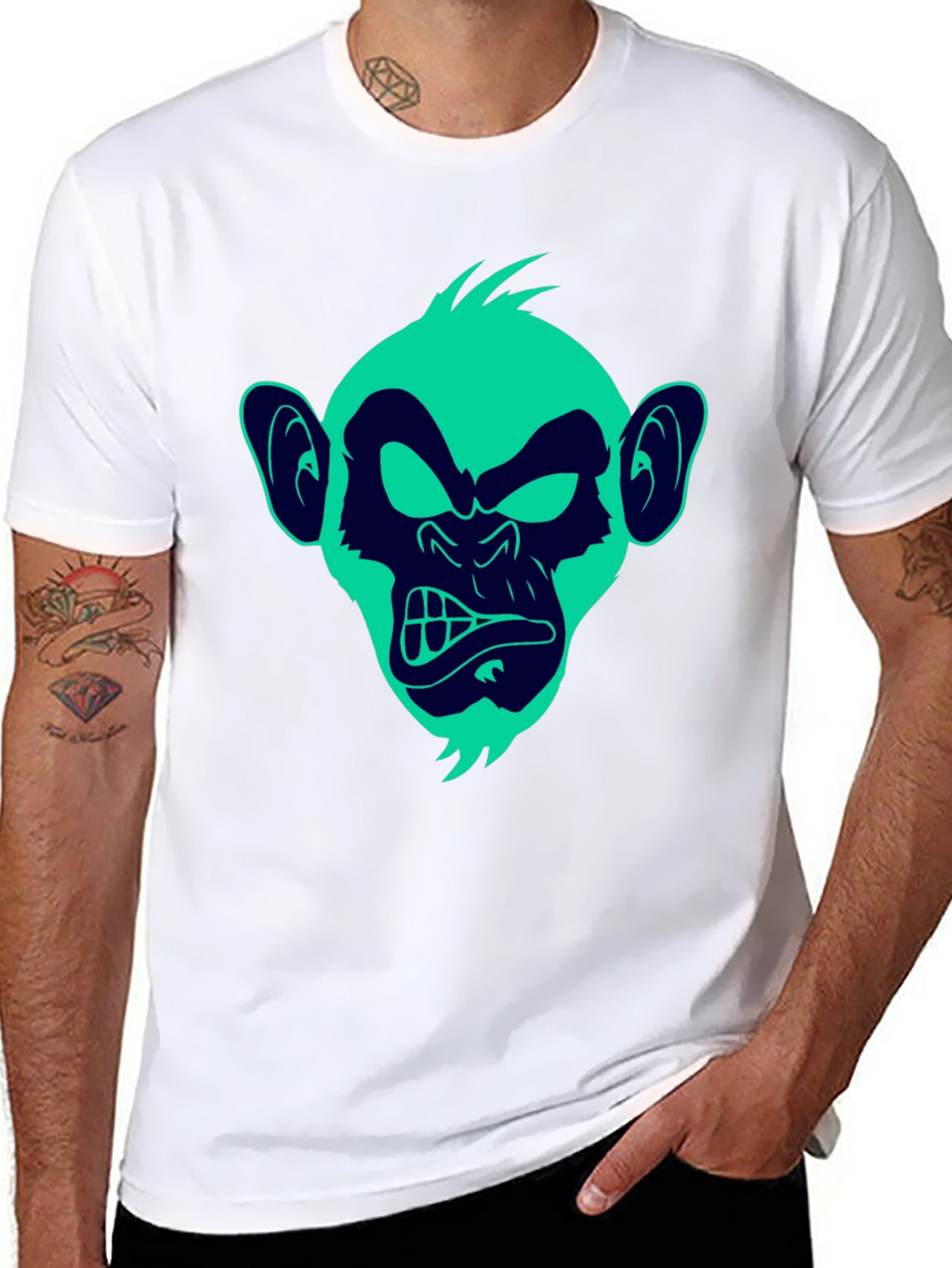 Monkey Graphic T-Shirt - Funky Ape Design