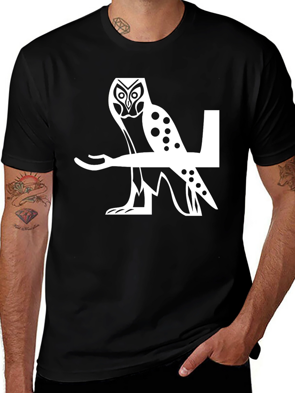 Owl Graphic Tee - Cool Bird Design