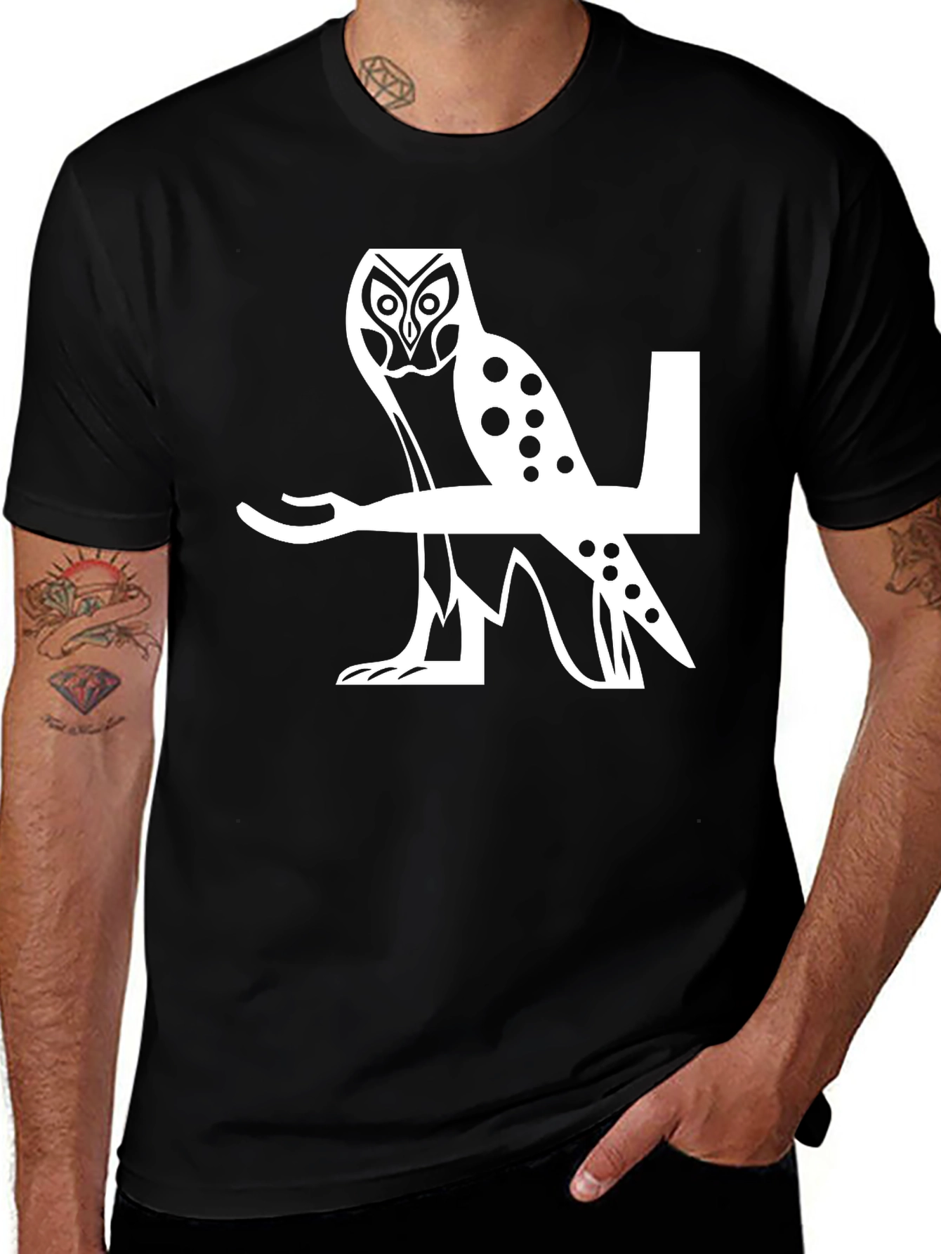 Owl Graphic Tee - Cool Bird Design