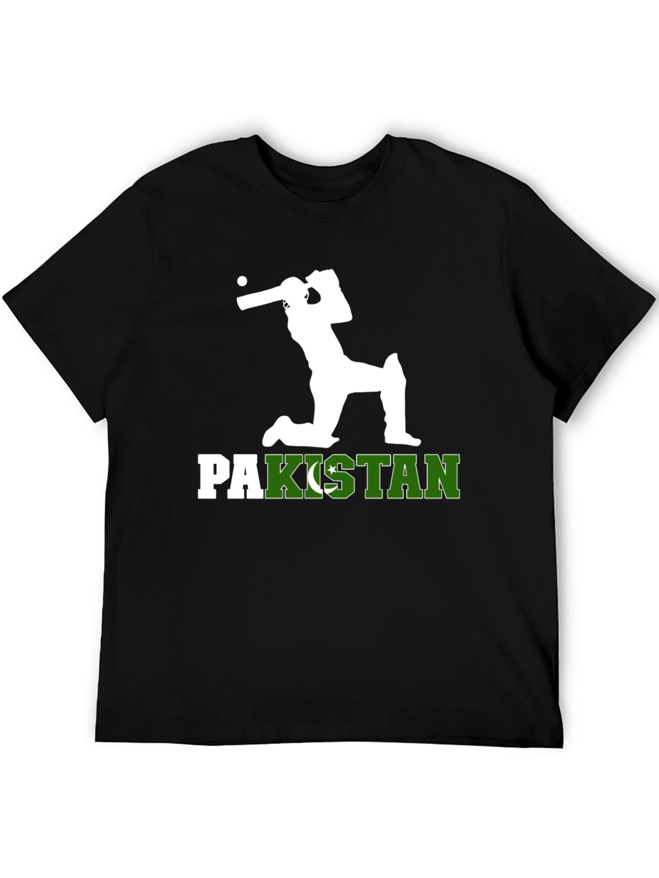 Pakistan Cricket T-Shirt - Batsman Silhouette