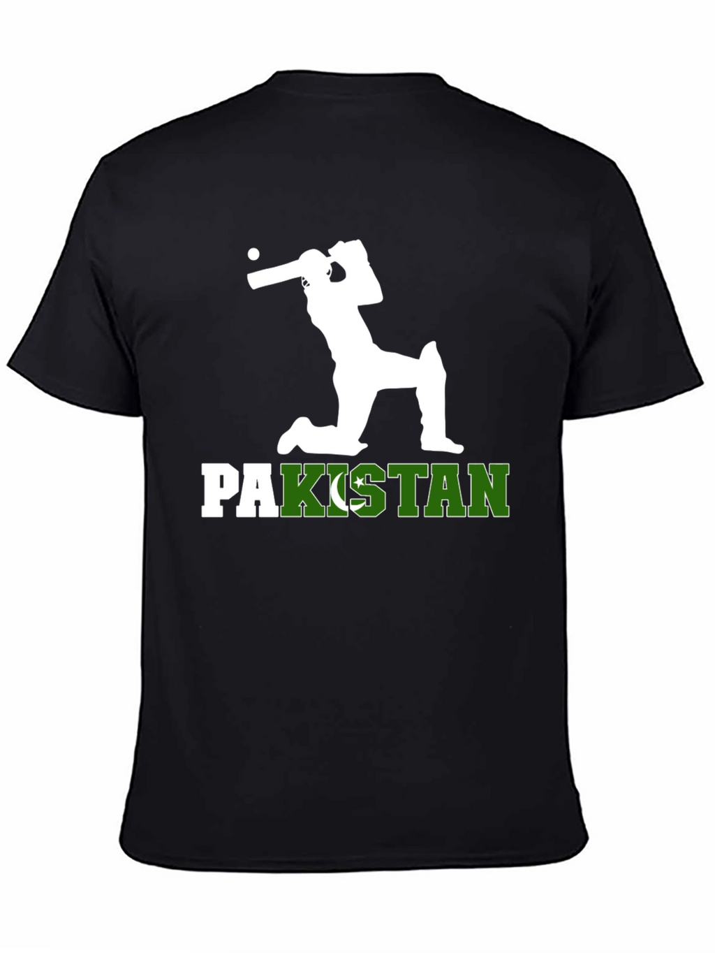 Pakistan Cricket T-Shirt - Batsman Silhouette