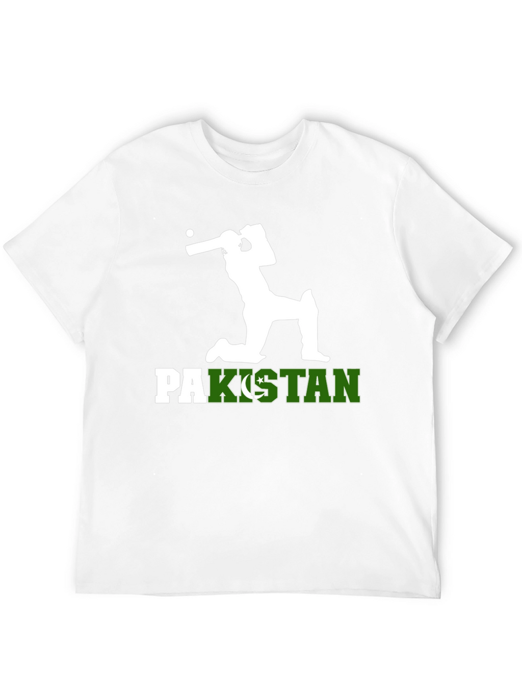 Pakistan Cricket T-Shirt - Batsman Silhouette