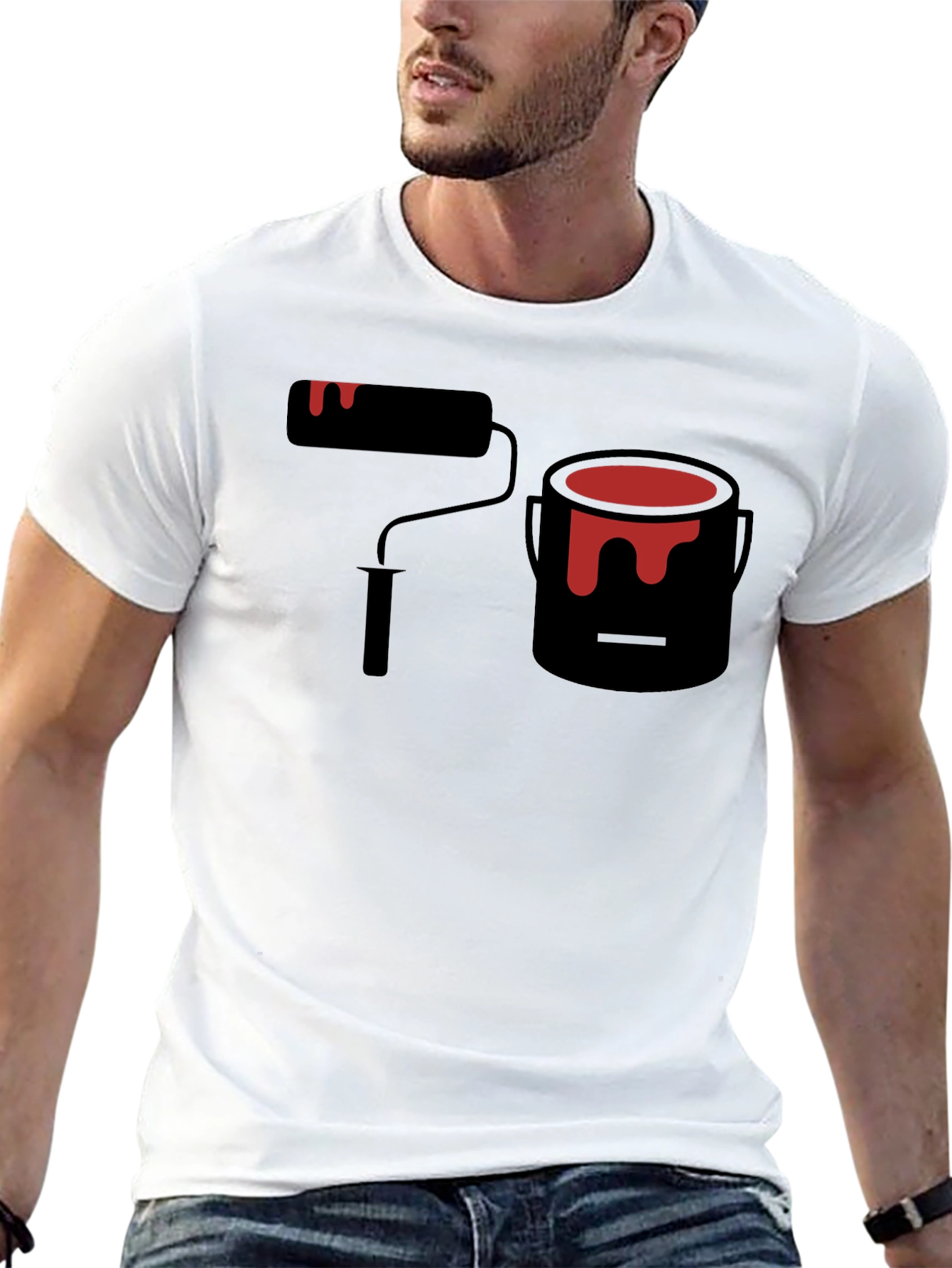Paint Roller & Bucket Graphic T-Shirt