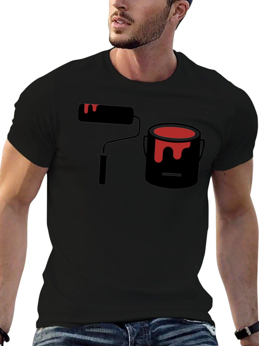 Paint Roller & Bucket Graphic T-Shirt