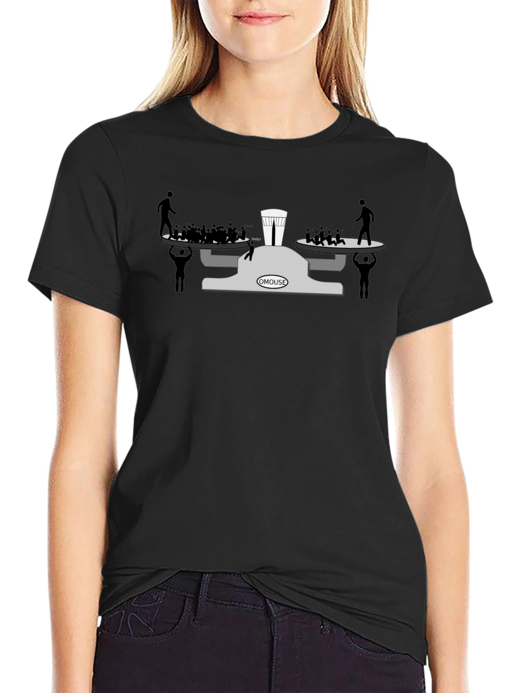 OMOUSE Scales of Justice Graphic Tee