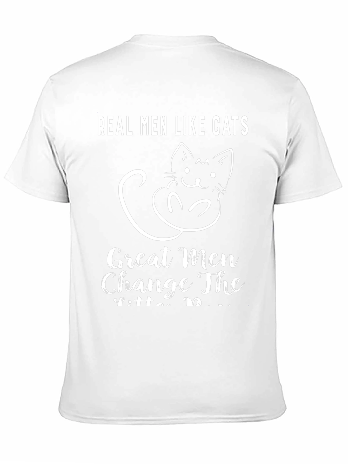 Real Men Like Cats T-Shirt Funny Cat Lover Tee