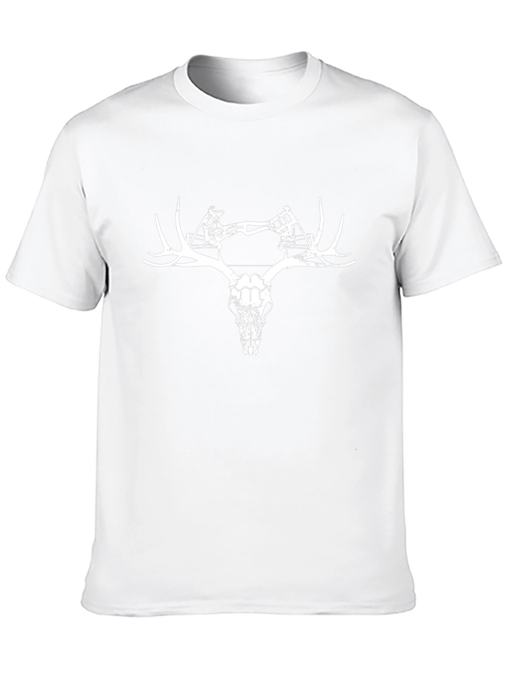 Bow Hunting Skull Graphic Tee - Black Cotton T-Shirt