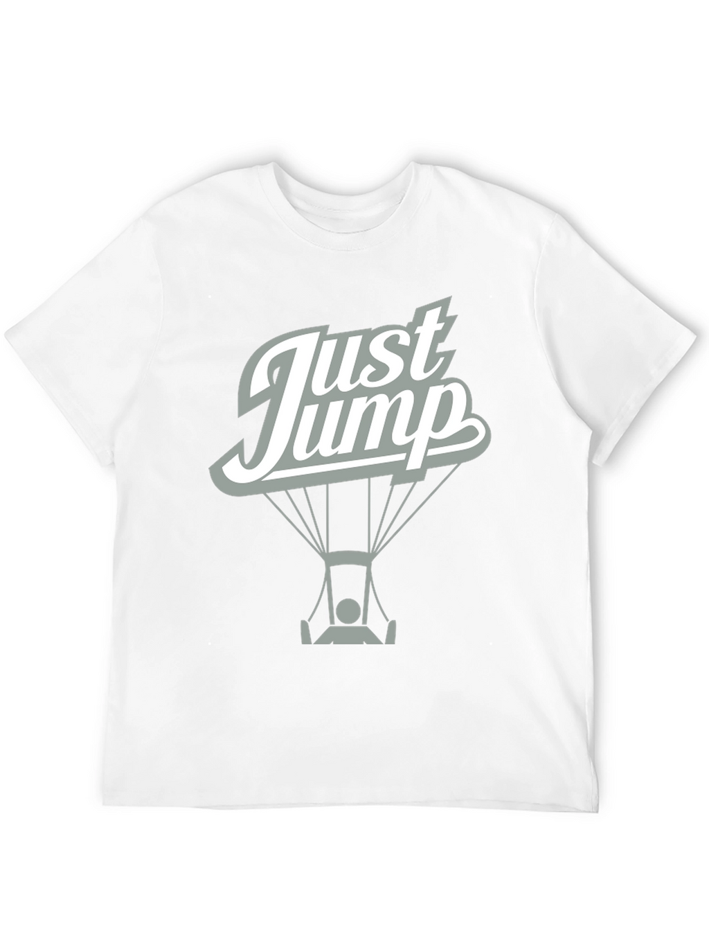 Just Jump Black Graphic Tee - Skydiving Design