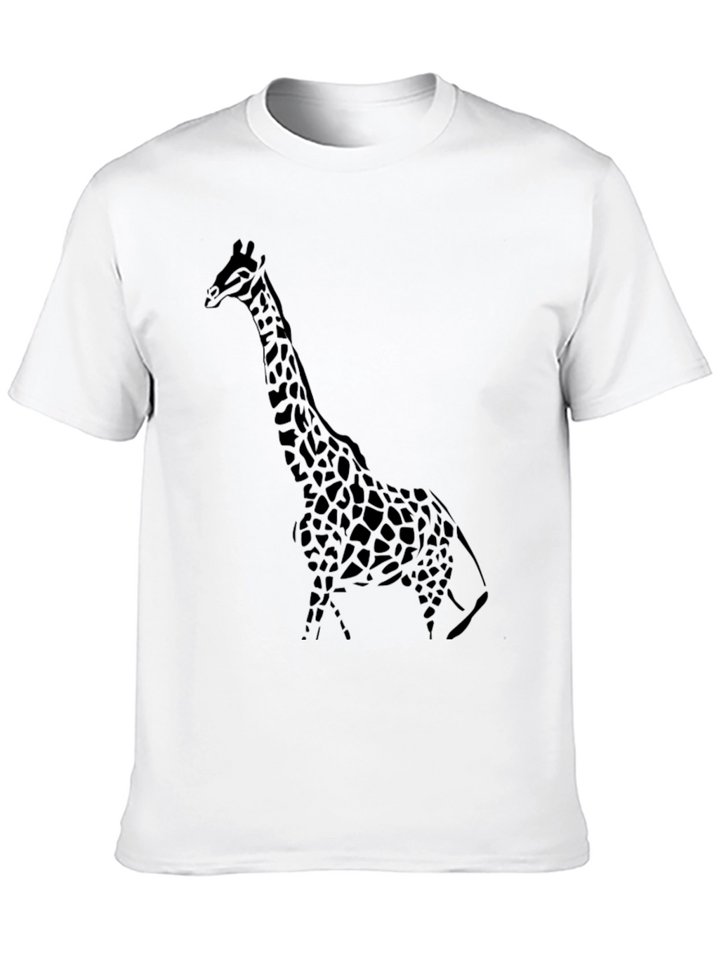 Mens Black Giraffe Graphic T-Shirt