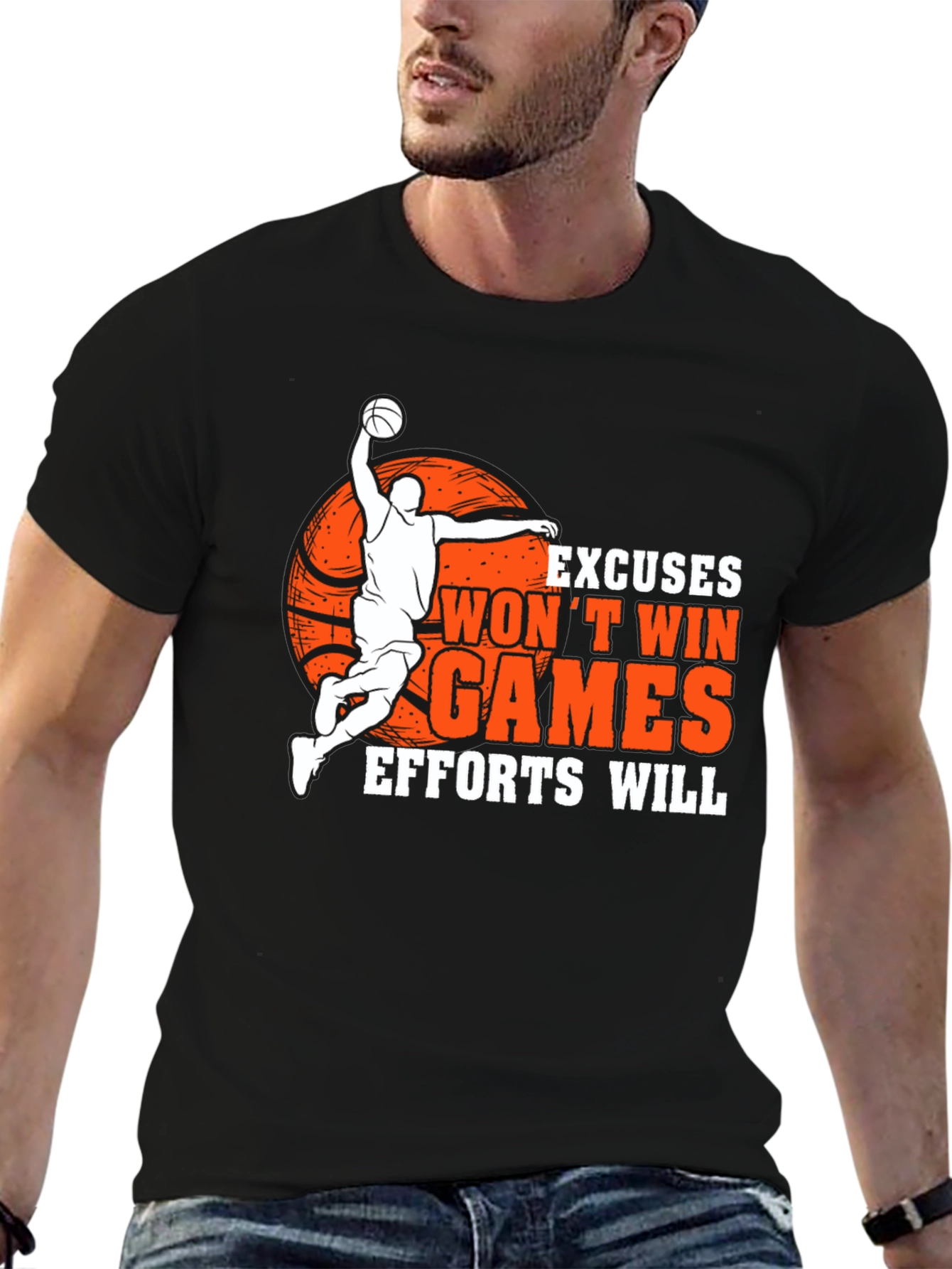 Basketball Graphic Tee - Excuses Wont Win