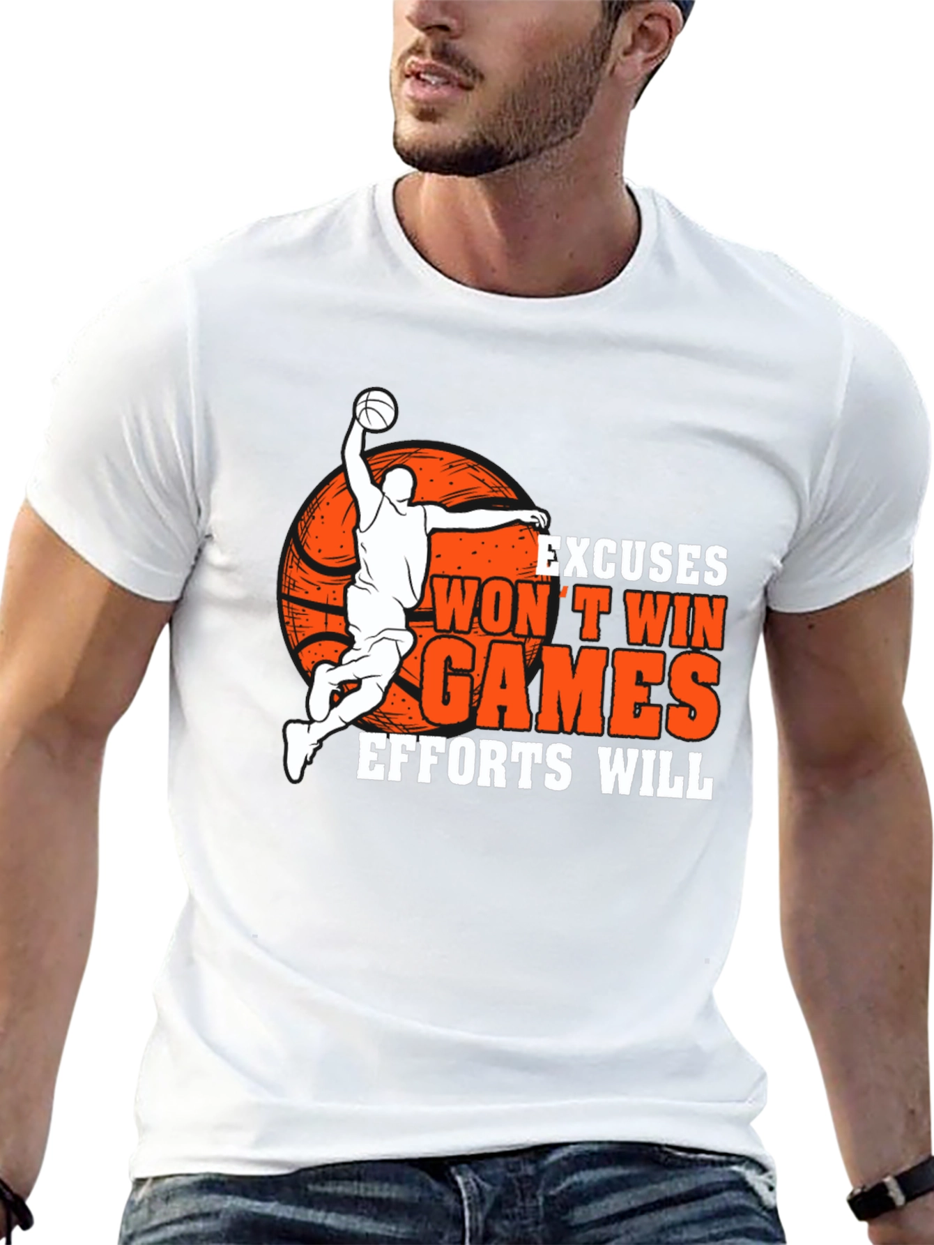 Basketball Graphic Tee - Excuses Wont Win