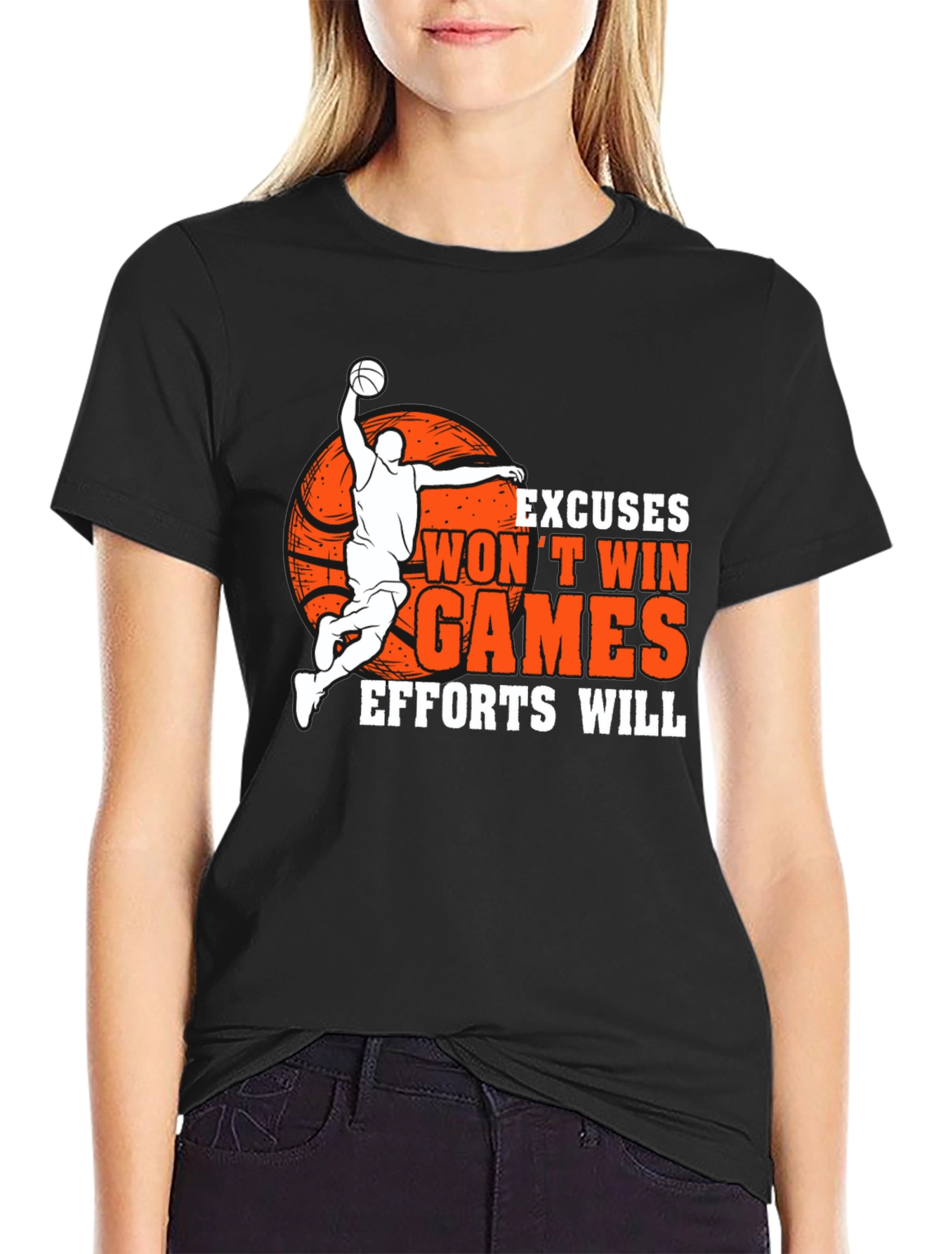 Basketball Graphic Tee - Excuses Wont Win