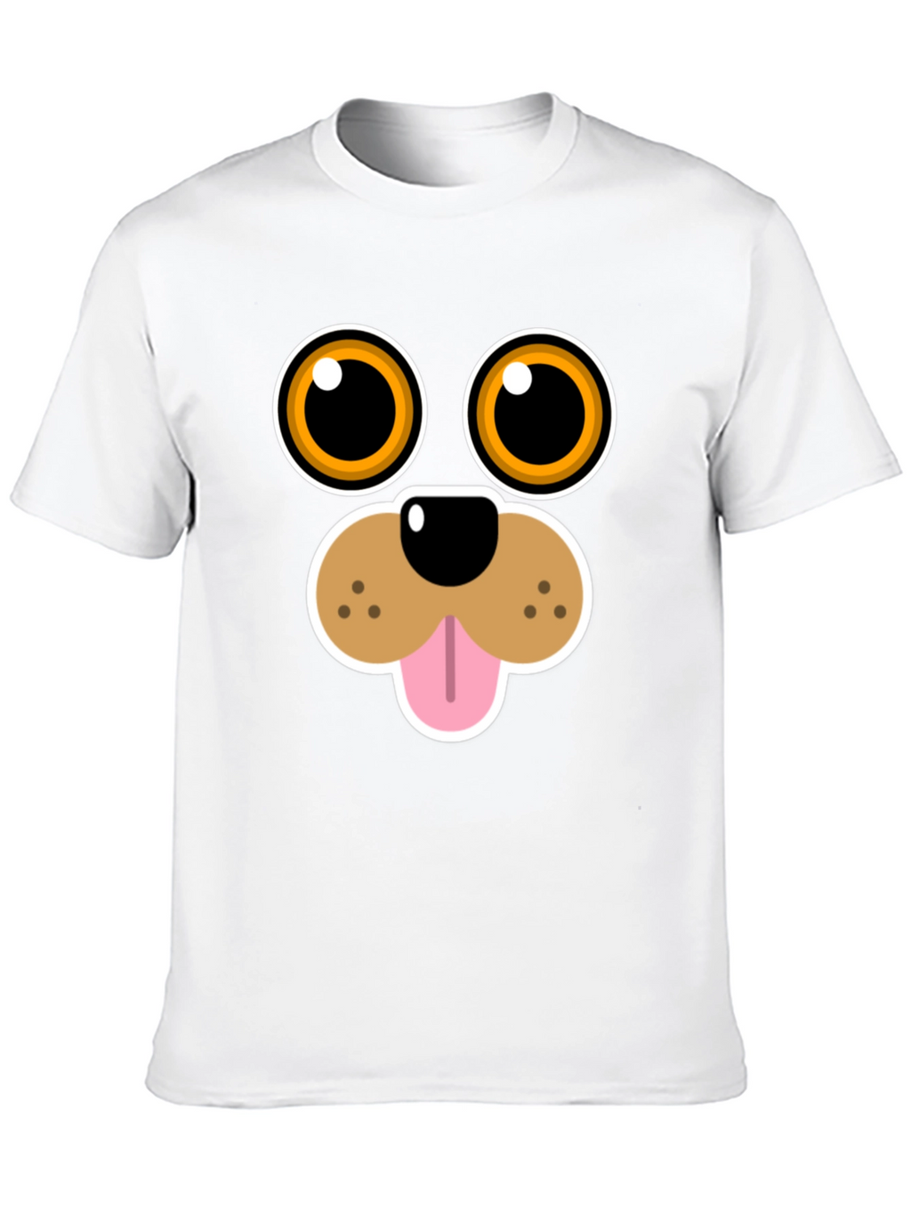 Funny Dog Face Graphic Tee - Cartoon Puppy T-Shirt