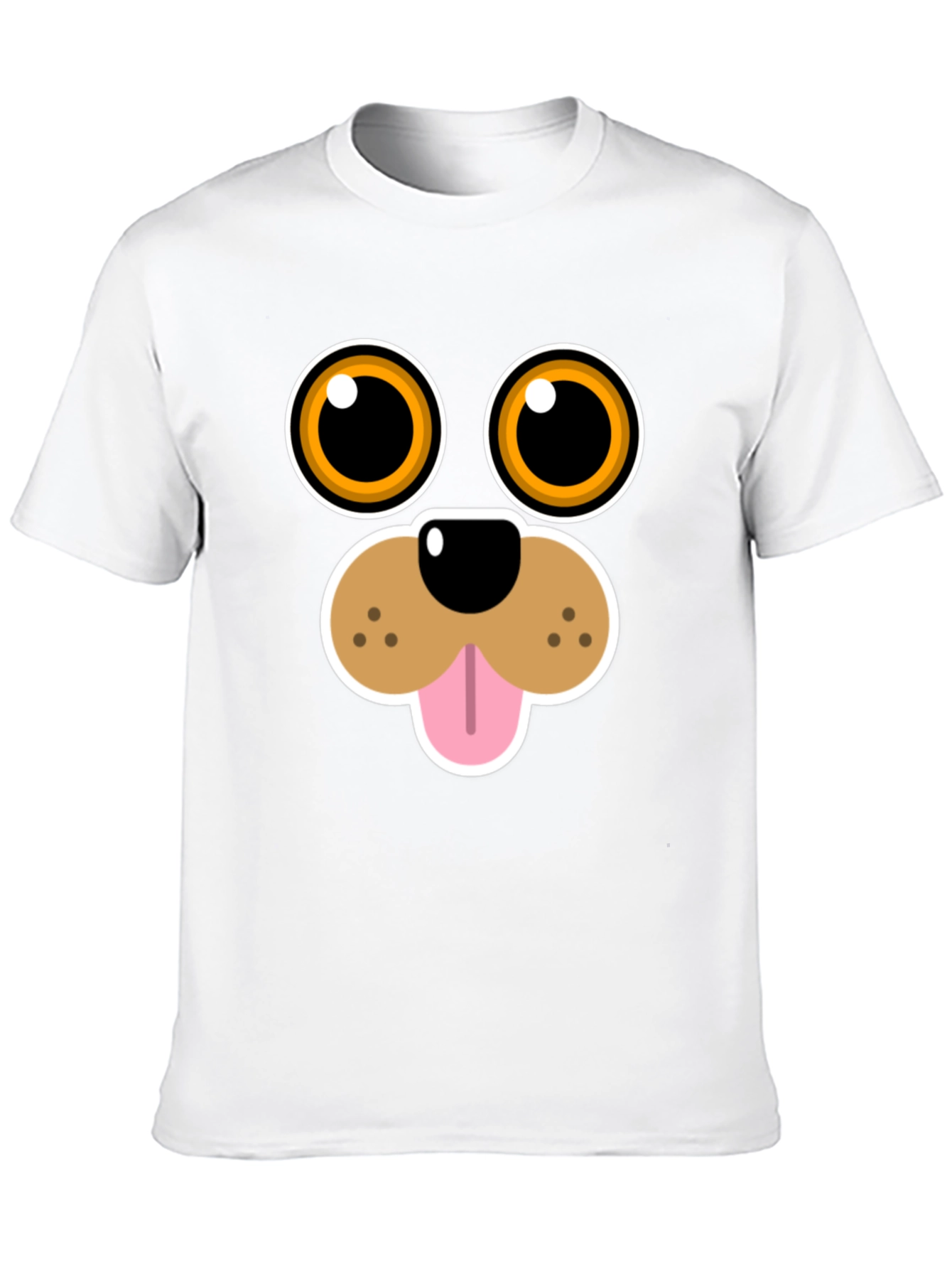 Funny Dog Face Graphic Tee - Cartoon Puppy T-Shirt