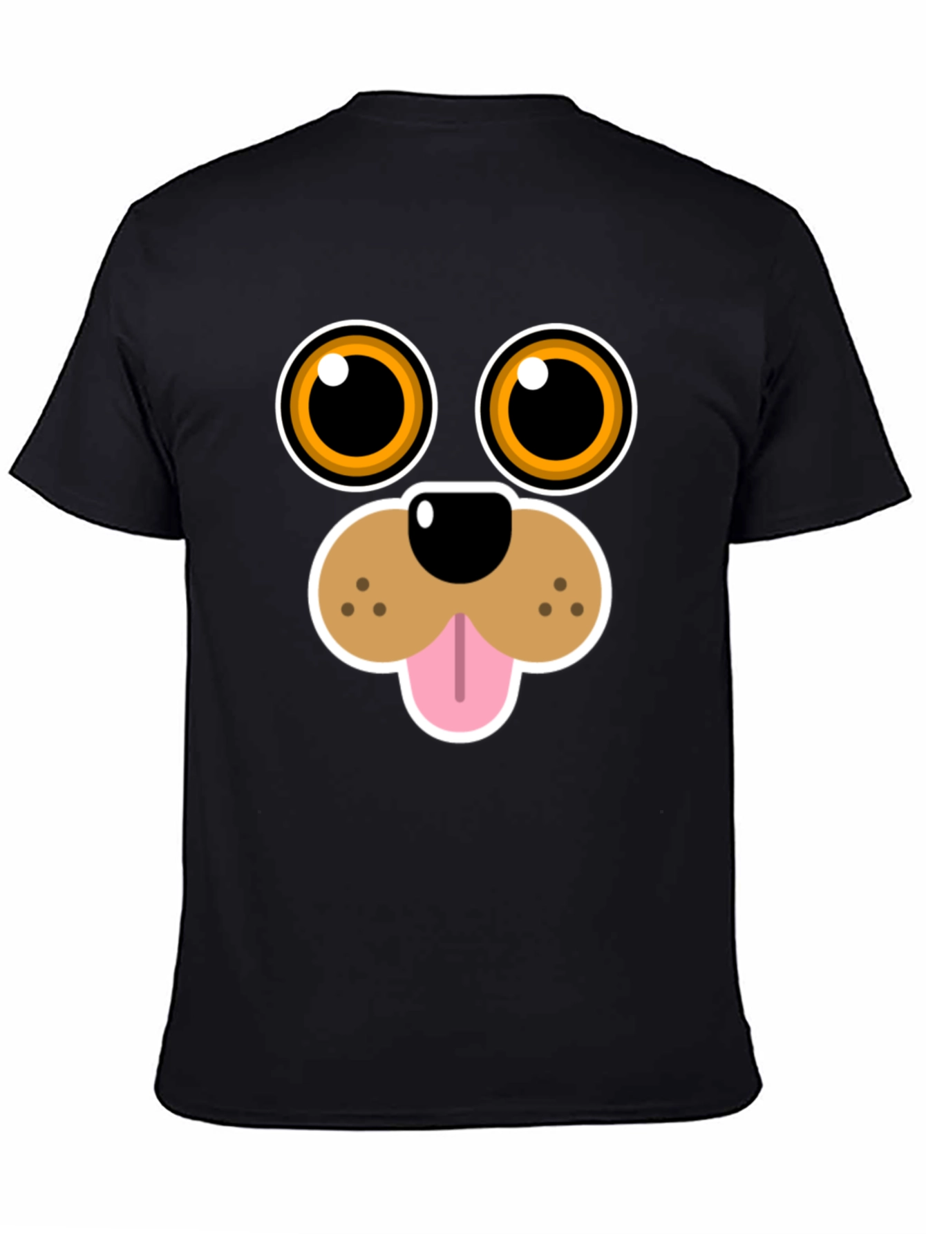 Funny Dog Face Graphic Tee - Cartoon Puppy T-Shirt