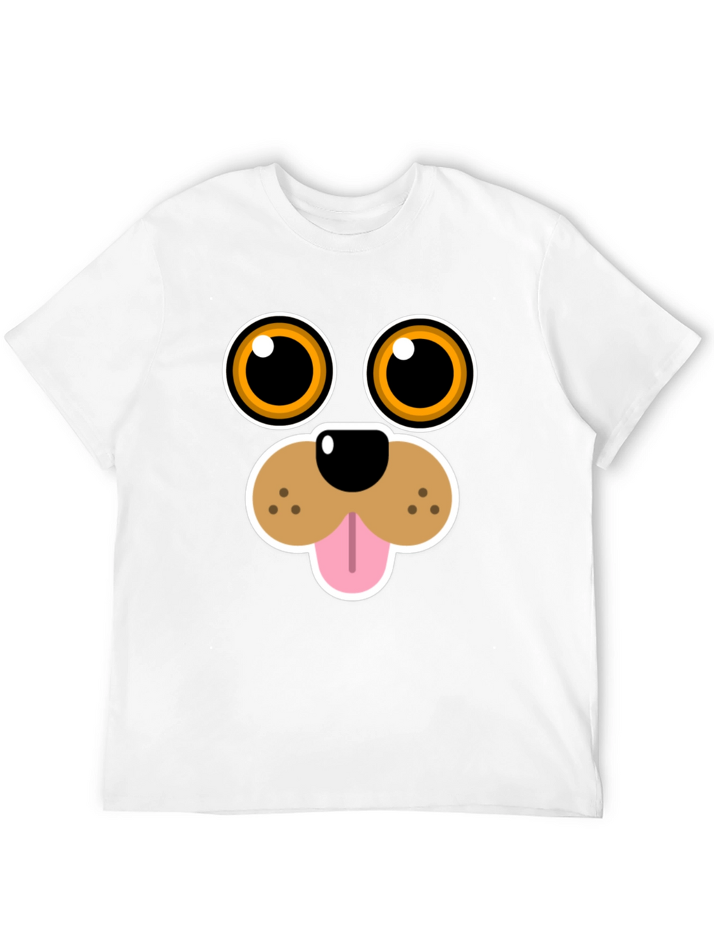 Funny Dog Face Graphic Tee - Cartoon Puppy T-Shirt