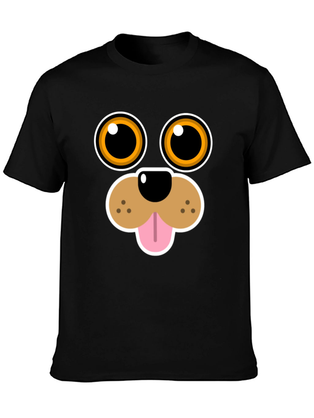 Funny Dog Face Graphic Tee - Cartoon Puppy T-Shirt
