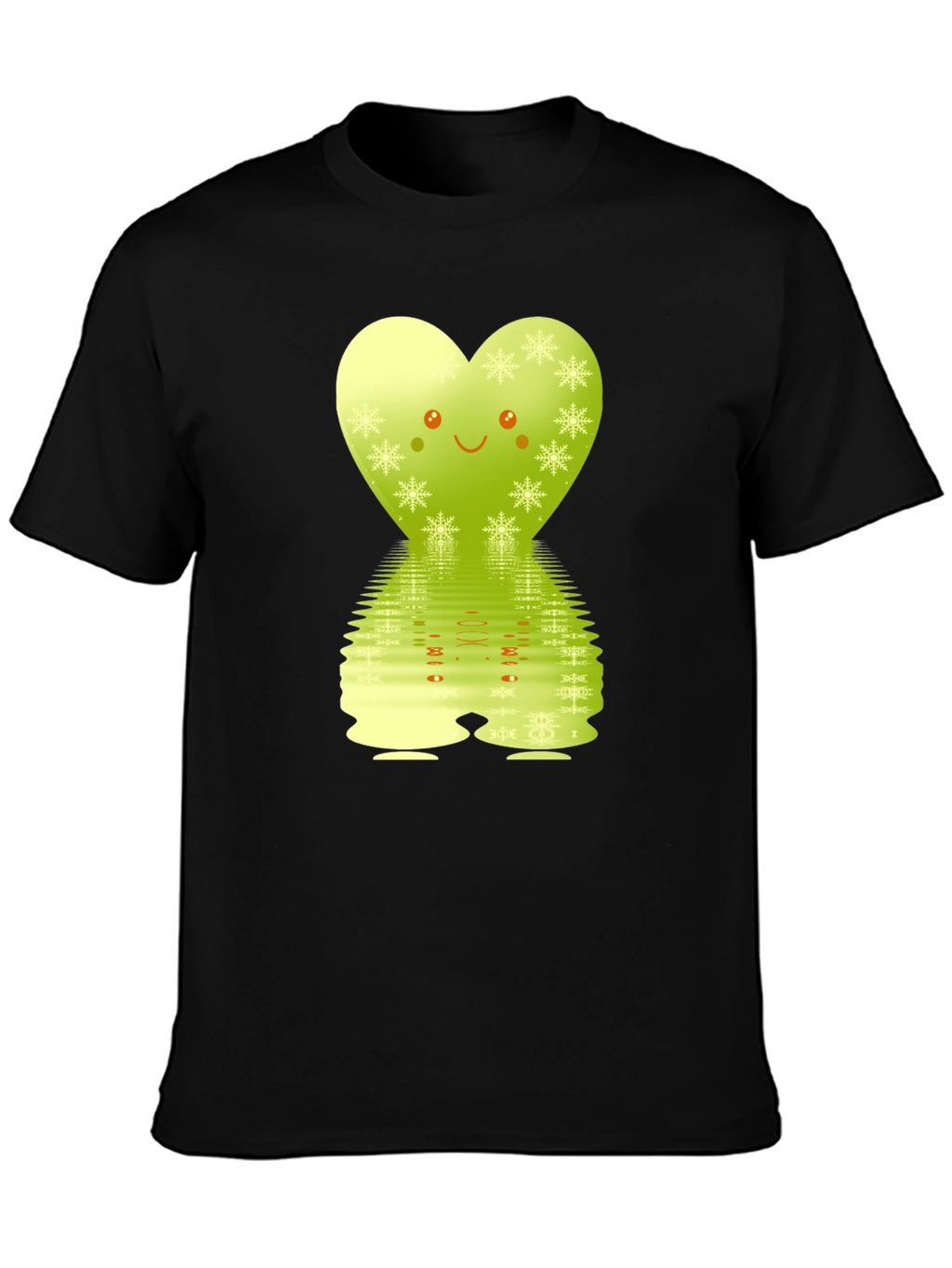 Cute Heart Snowflake Reflective Graphic Tee