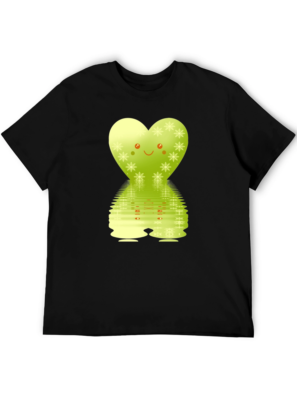 Cute Heart Snowflake Reflective Graphic Tee