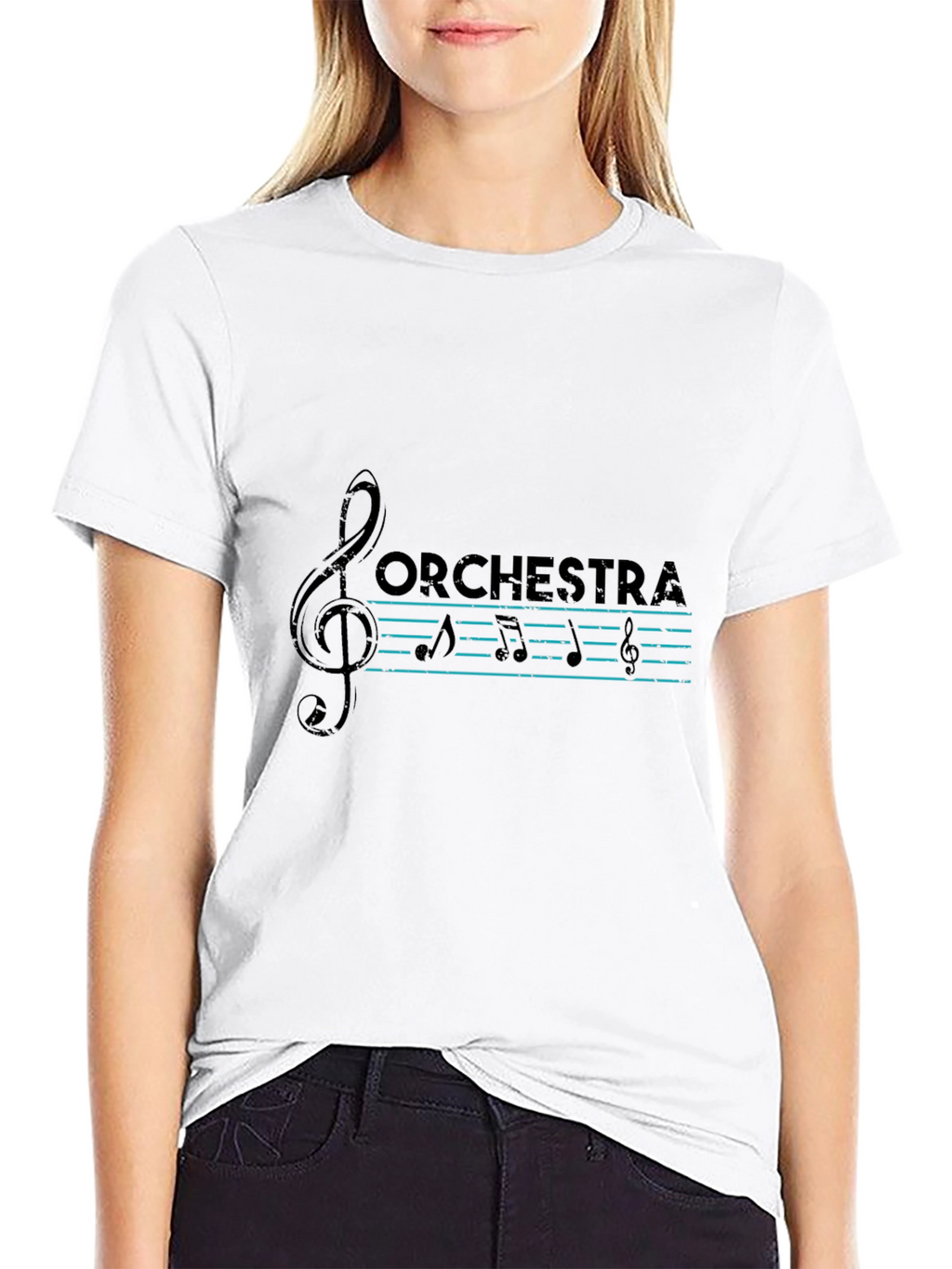 Orchestra Music T-Shirt - Treble Clef Design