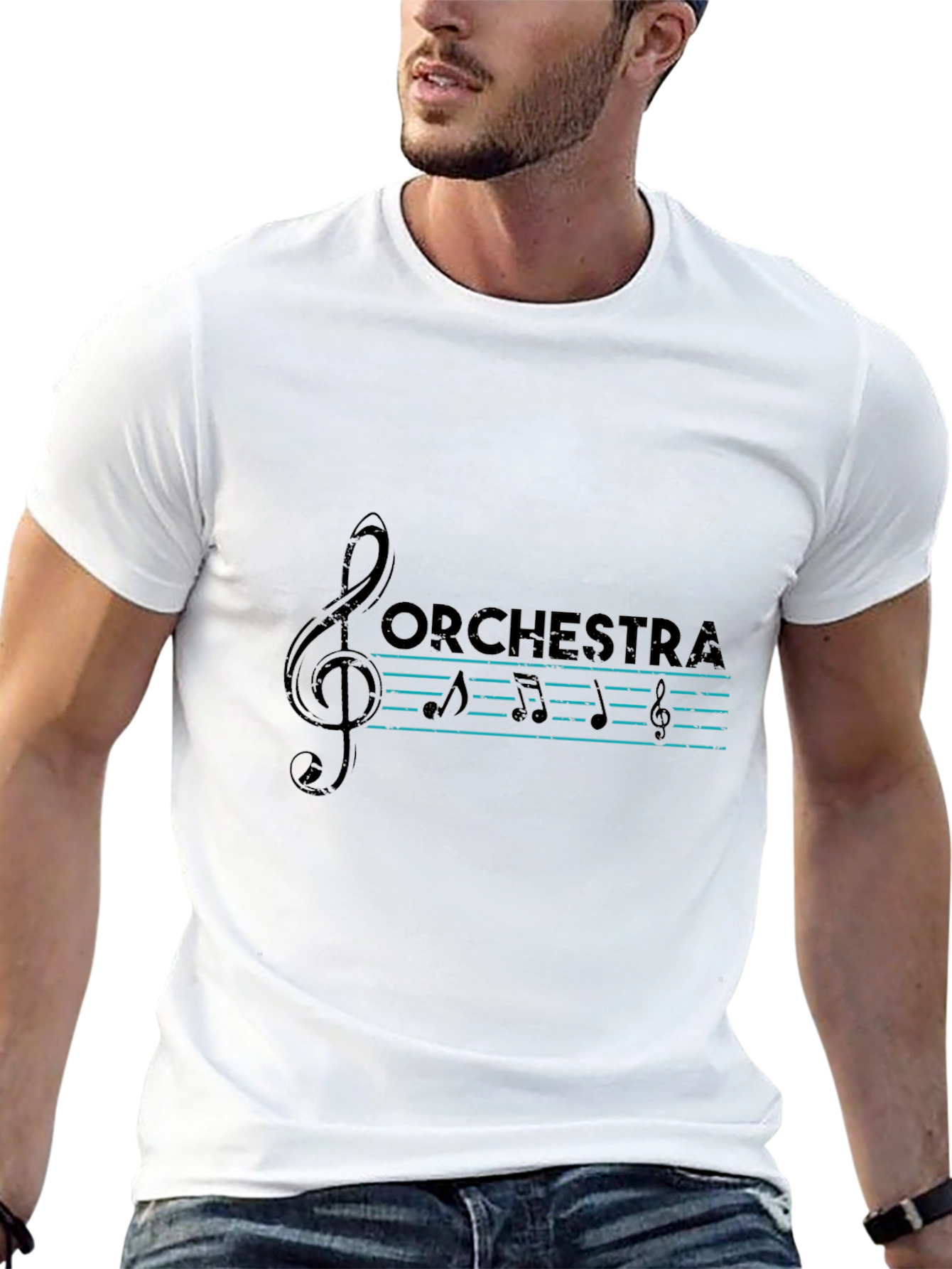 Orchestra Music T-Shirt - Treble Clef Design
