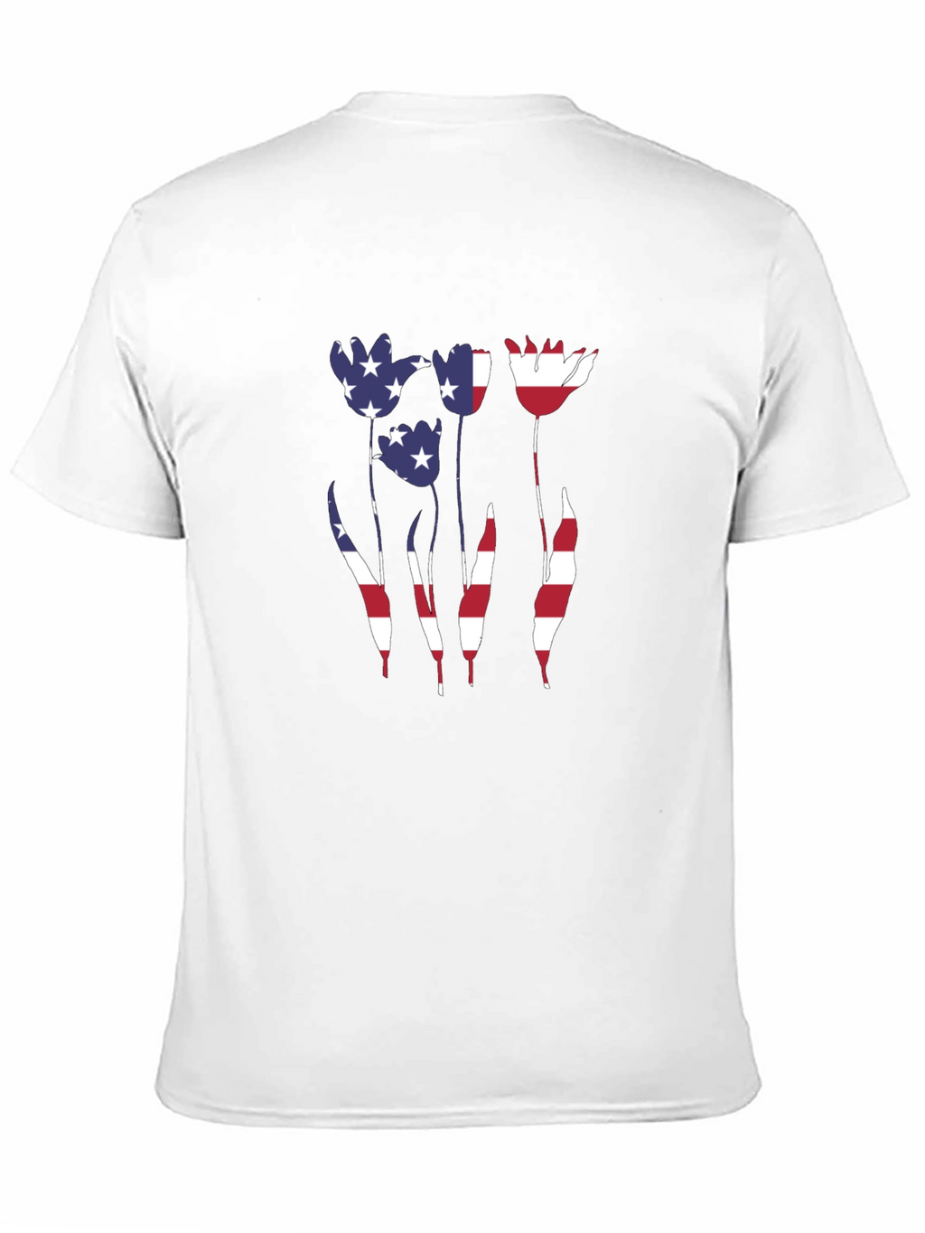 American Flag Tulip Graphic T-Shirt