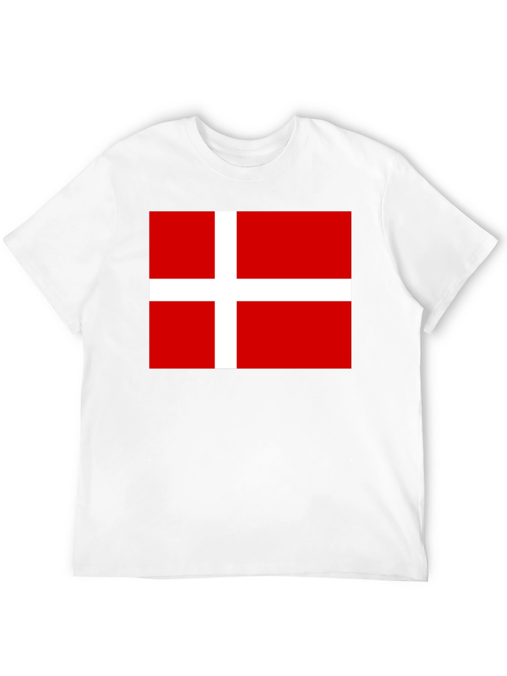Danish Flag T-Shirt - Black Cotton Tee