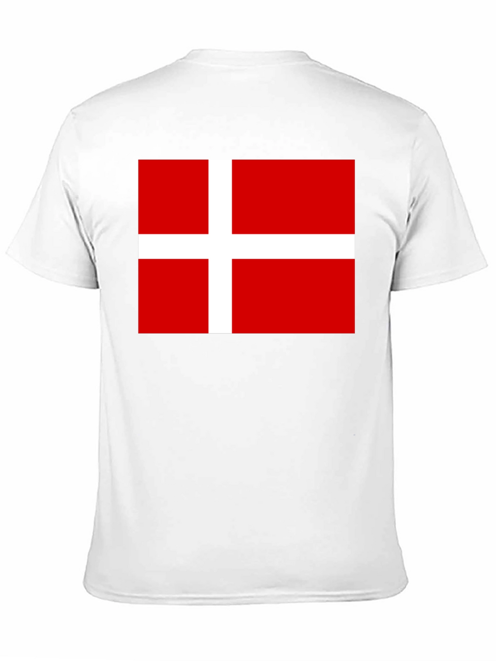 Danish Flag T-Shirt - Black Cotton Tee