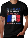 Paris Bound T-Shirt - Luggage Passport No Kids