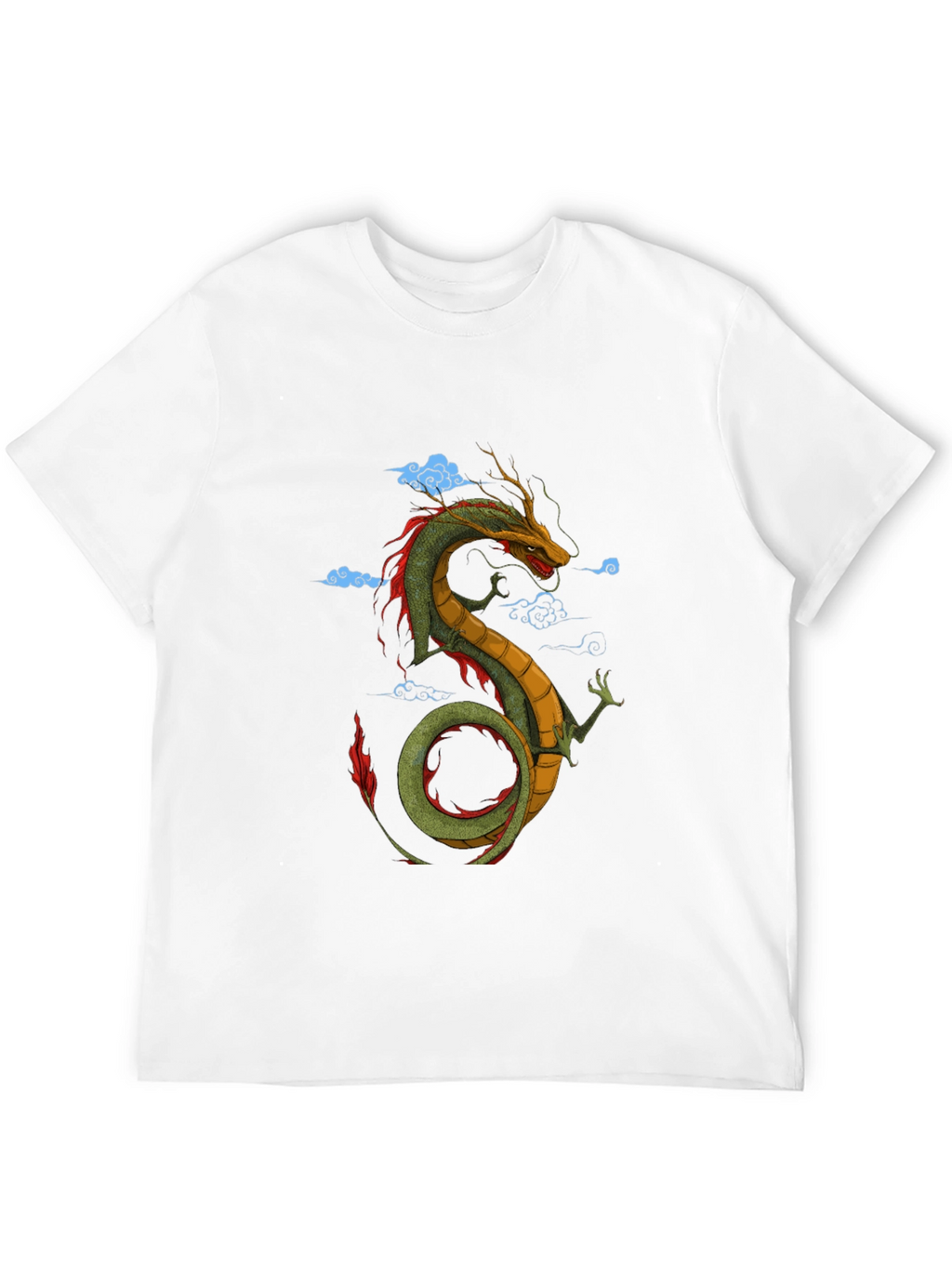 Dragon Graphic Tee - Black Cotton T-Shirt