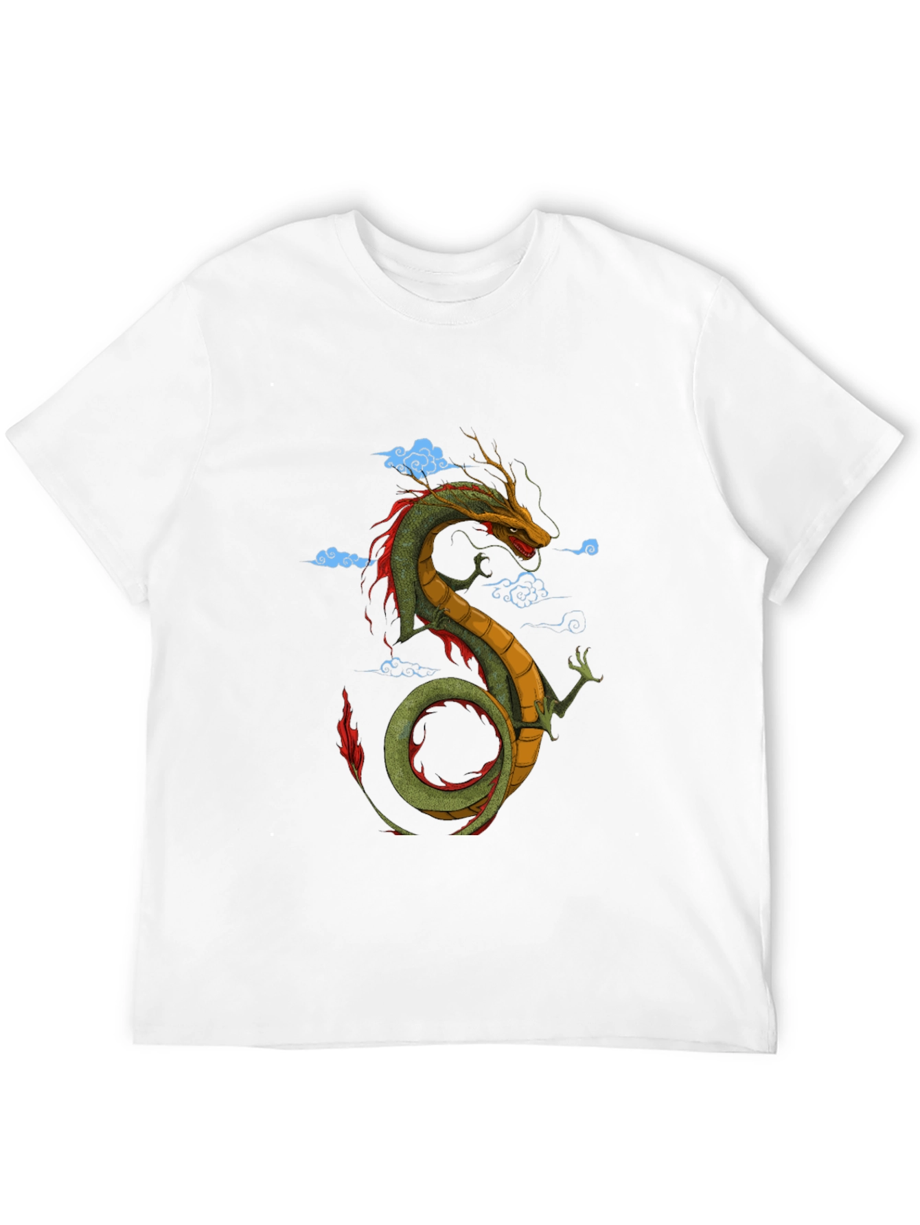 Dragon Graphic Tee - Black Cotton T-Shirt