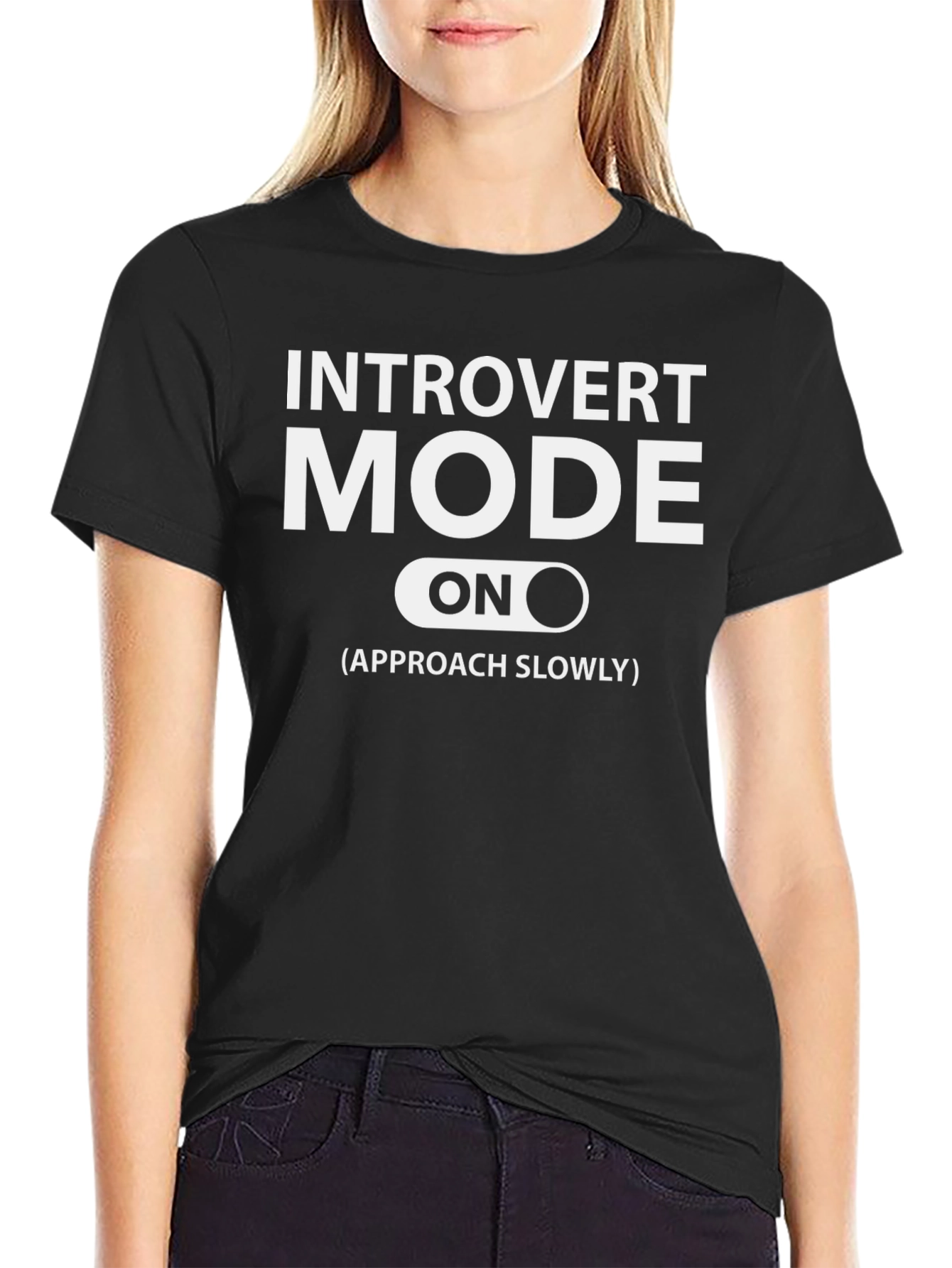 Introvert Mode On T-Shirt: Approach Slowly Funny Tee