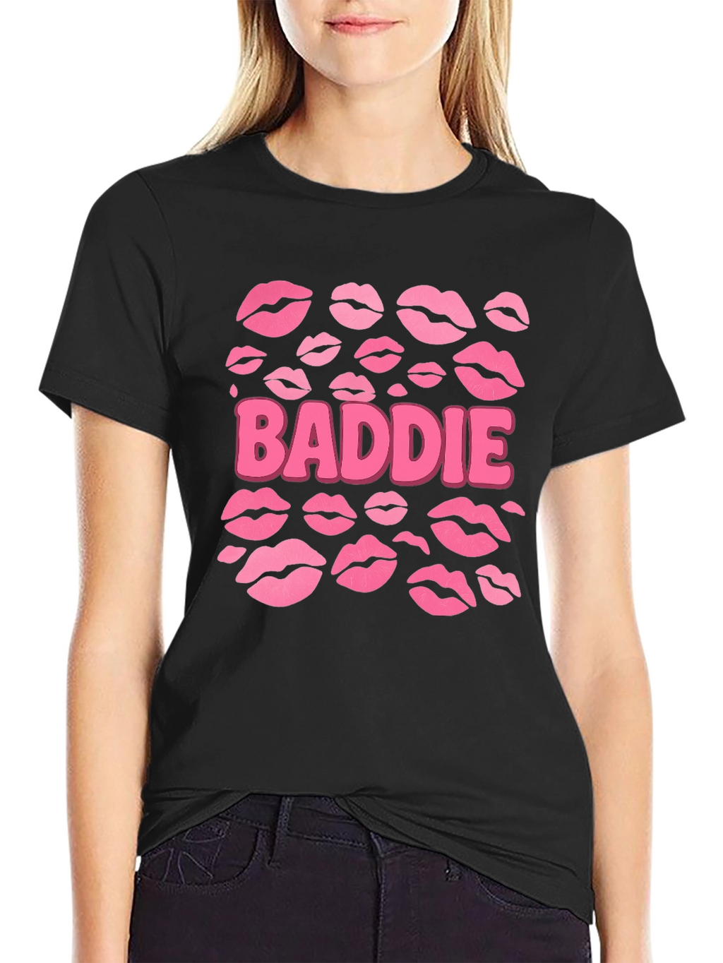 Baddie Lips Graphic Tee - Trendy Womens Fashion